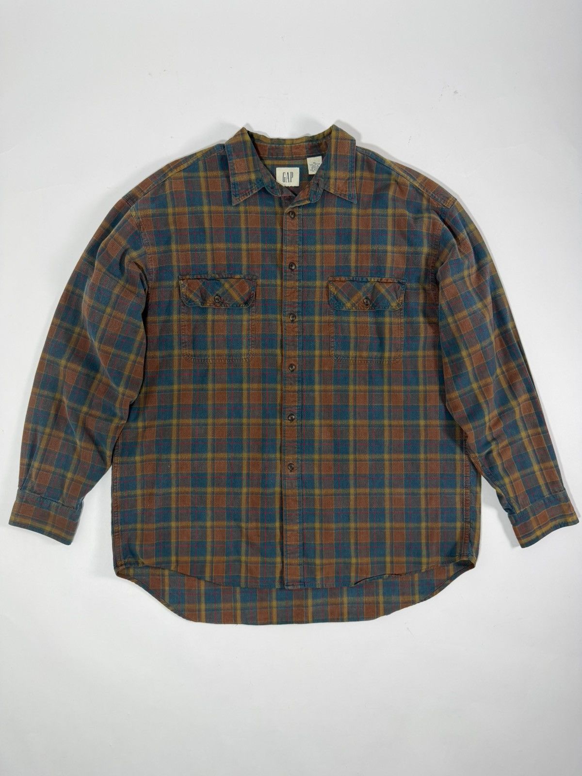 Gap GAP Plaid Button Up Shirt Size US XL / EU 56 / 4 - 1 Thumbnail