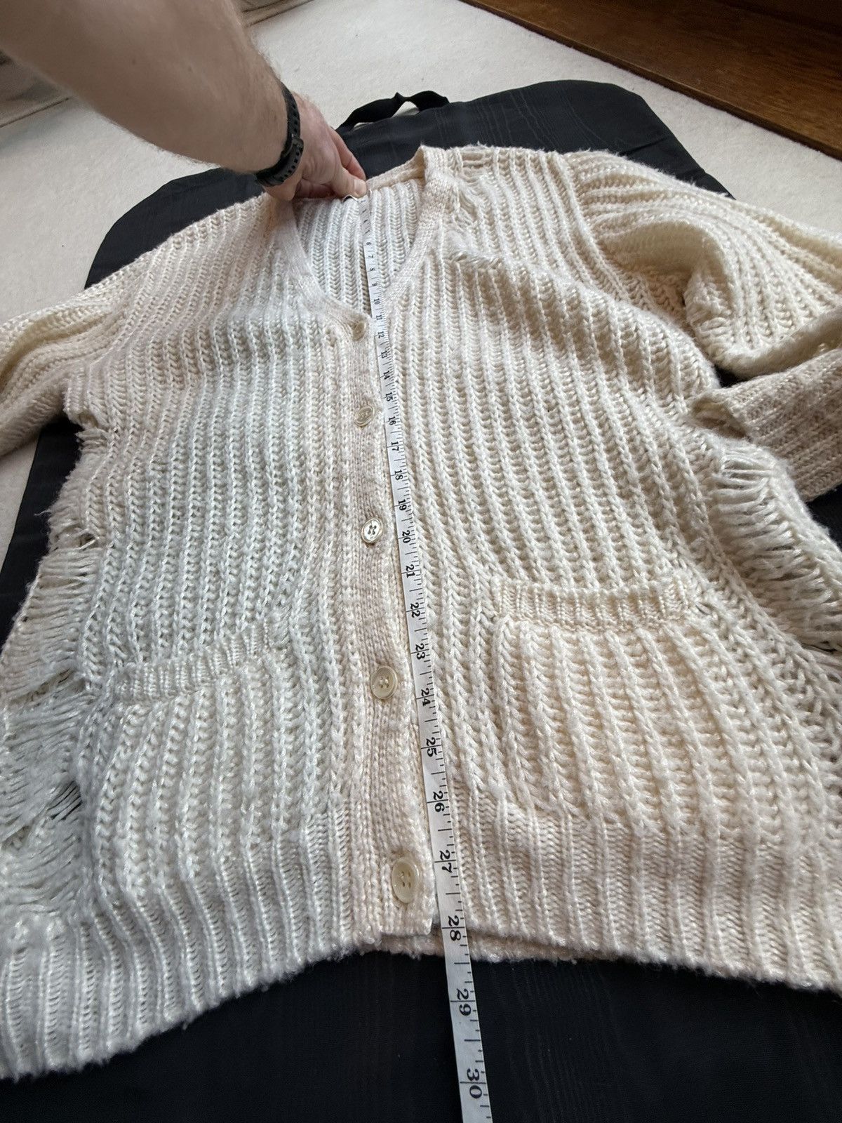 Saint Laurent Paris SS16 Saint Laurent surf sound Hedi destroyed cardigan XL Size US XL / EU 56 / 4 - 5 Thumbnail