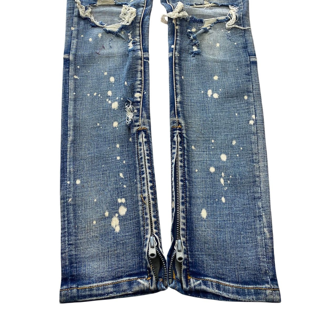MNML Mnml Ripped Paint Splatter Style Skinny Leg Jeans Size US 34 / EU 50 - 5 Thumbnail
