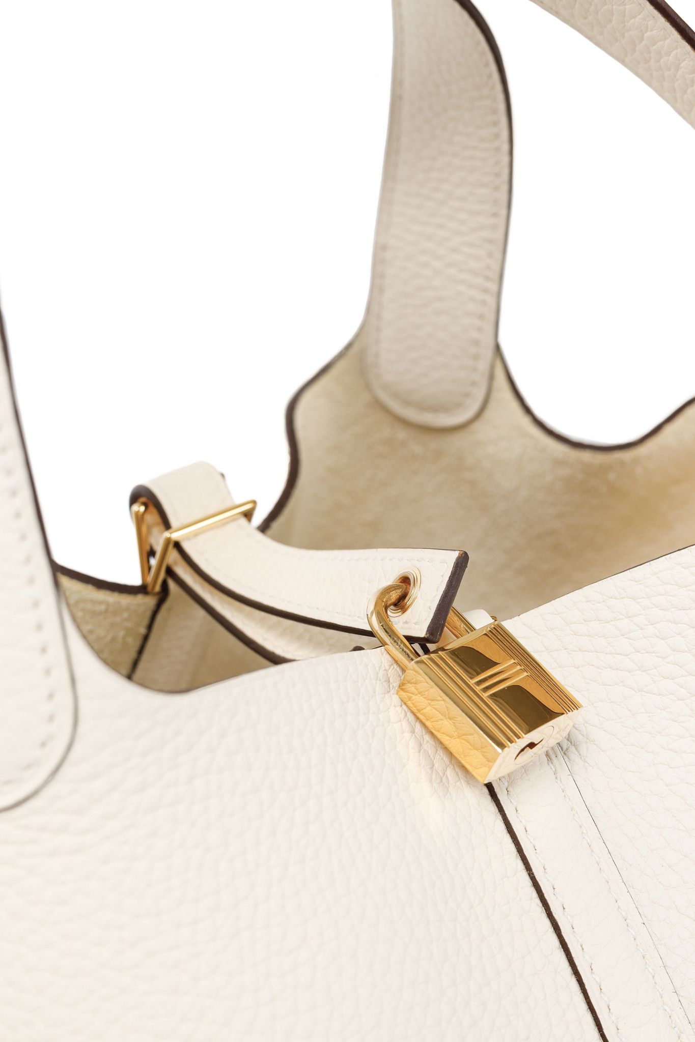 Hermes Hermes Picotin Lock 22 Nata Taurillon Clemence Leather Tote Size ONE SIZE - 8 Thumbnail