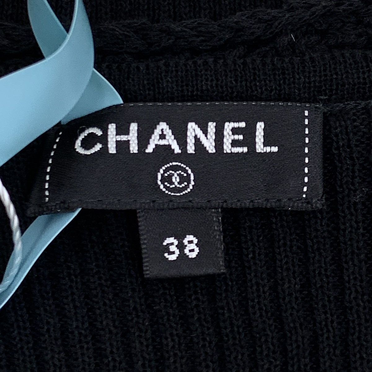 Chanel Chanel Black Logo Embroidered Cotton Knit Dress Size S / US 4 / IT 40 - 7 Thumbnail