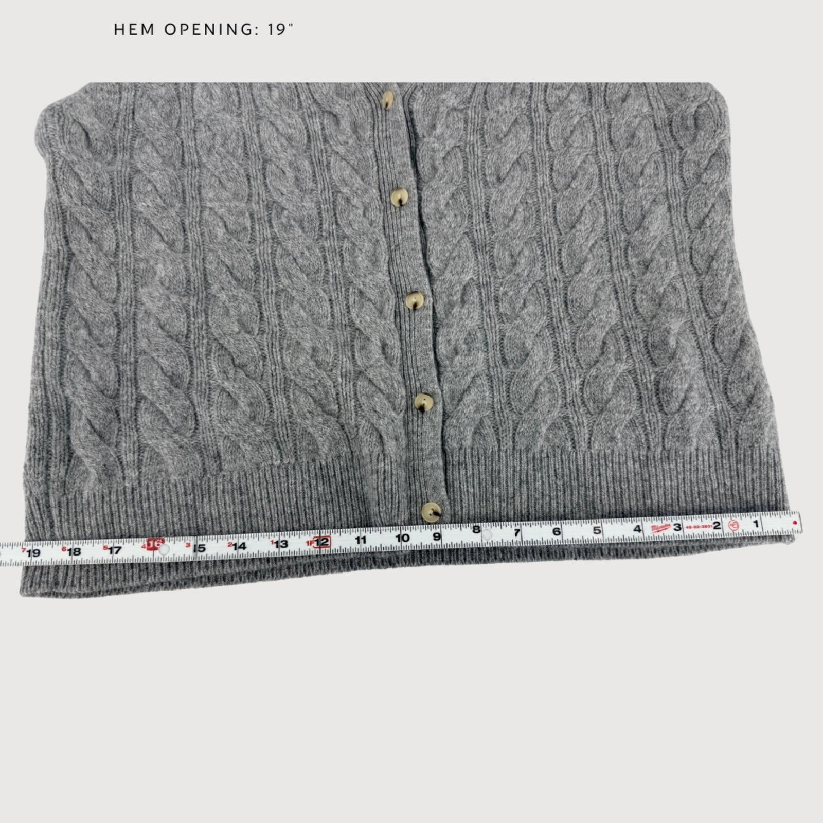 Vince Vince Cashmere Wool Cable Knit Button Vest XL Size XL / US 12-14 / IT 48-50 - 8 Thumbnail