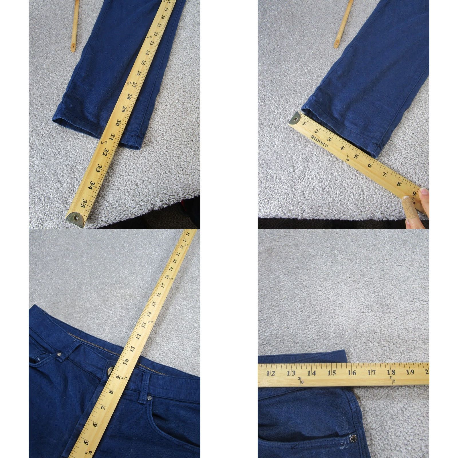 Zara Mens Zara Dark Blue Cotton Skinny Fit 30 Pants Size US 30 / EU 46 - 8 Thumbnail