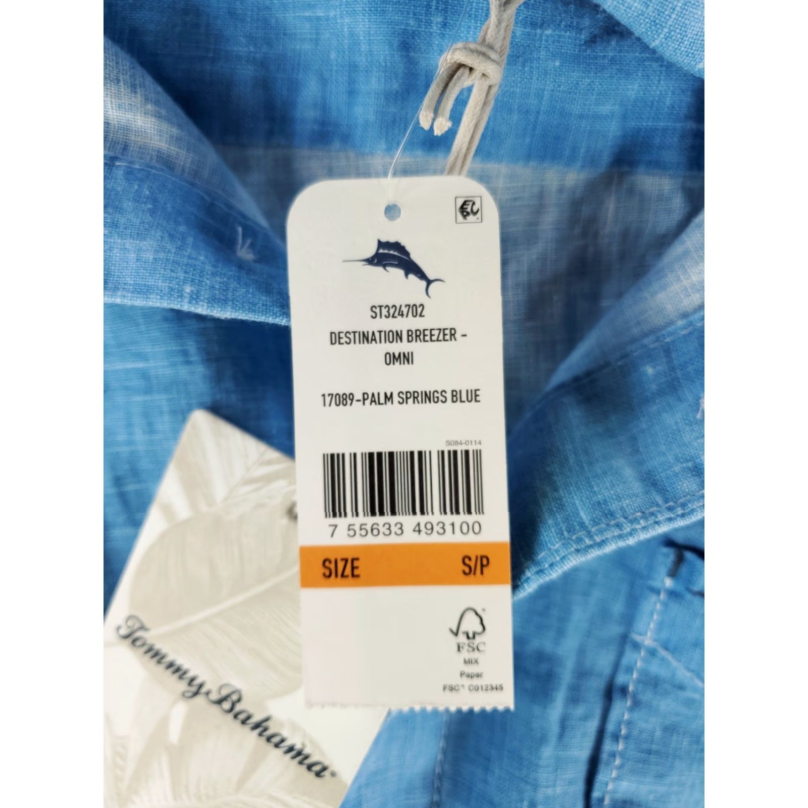 Tommy Bahama Tommy Bahama 100% Linen Destination Breezer Button Up Shirt Blue Mens S NWT Shirt Size US S / EU 44-46 / 1 - 6 Thumbnail