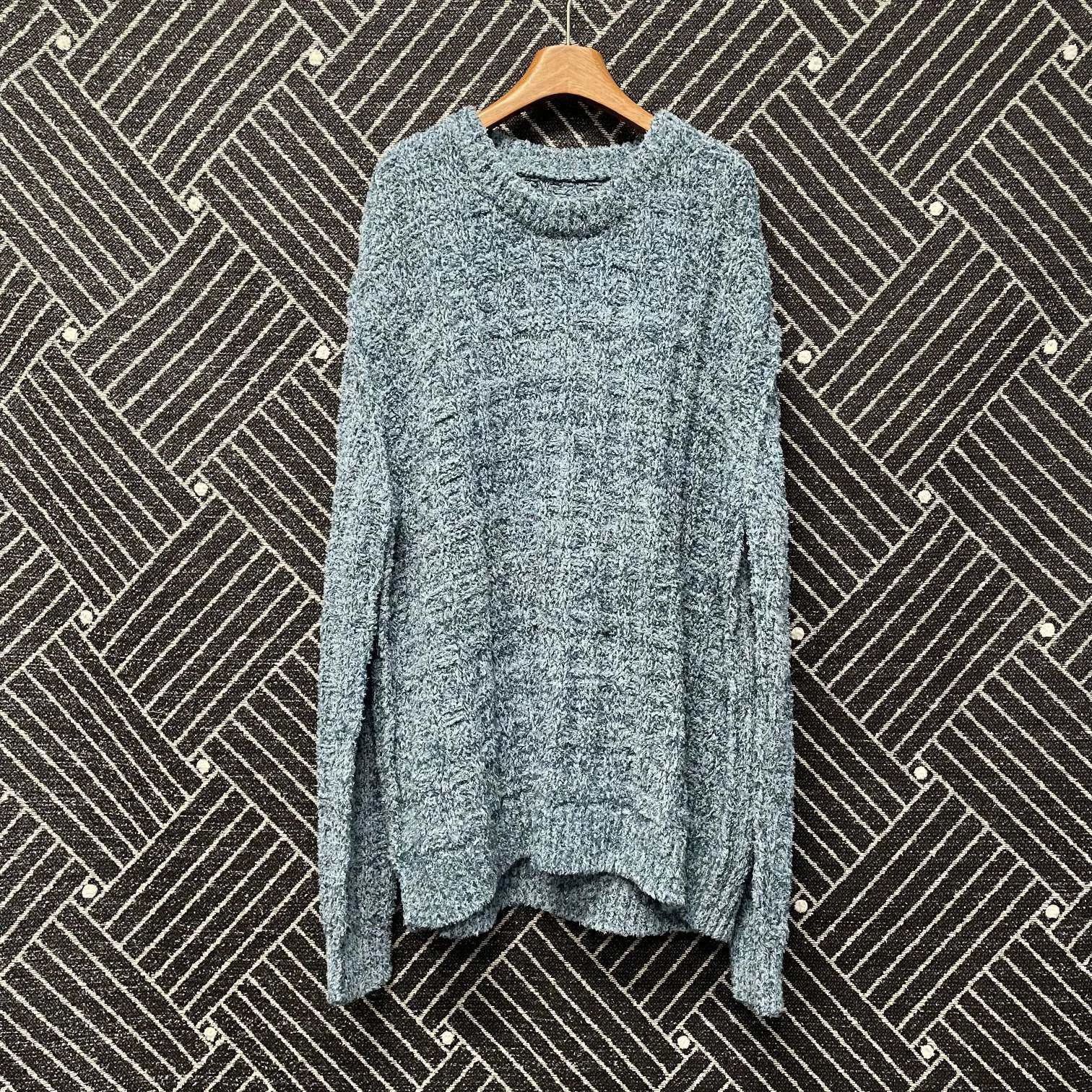 Maison Margiela Blue Textured Long Sleeve Sweater Size M Size US M / EU 48-50 / 2 - 1 Thumbnail