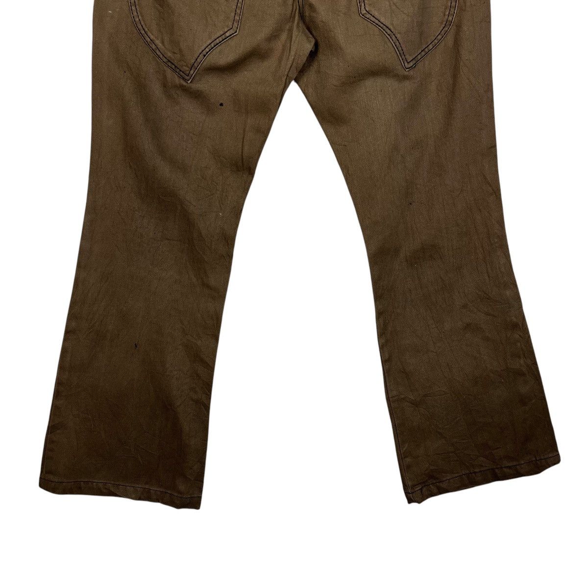 Japanese Brand Vintage Blobo By Blue Double Waist Flare Pants Size 33" - 10 Thumbnail