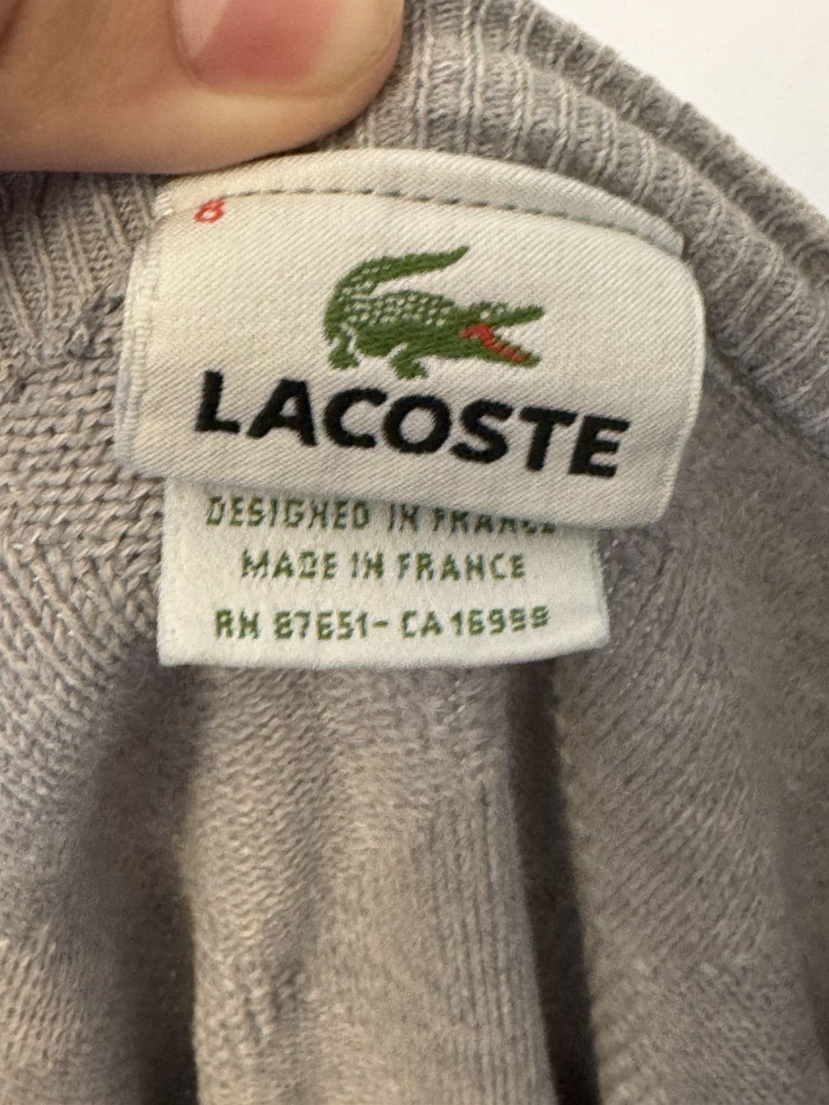 Lacoste Gray Lacoste knit sweater size 8, fits like an XL Size US XL / EU 56 / 4 - 5 Thumbnail