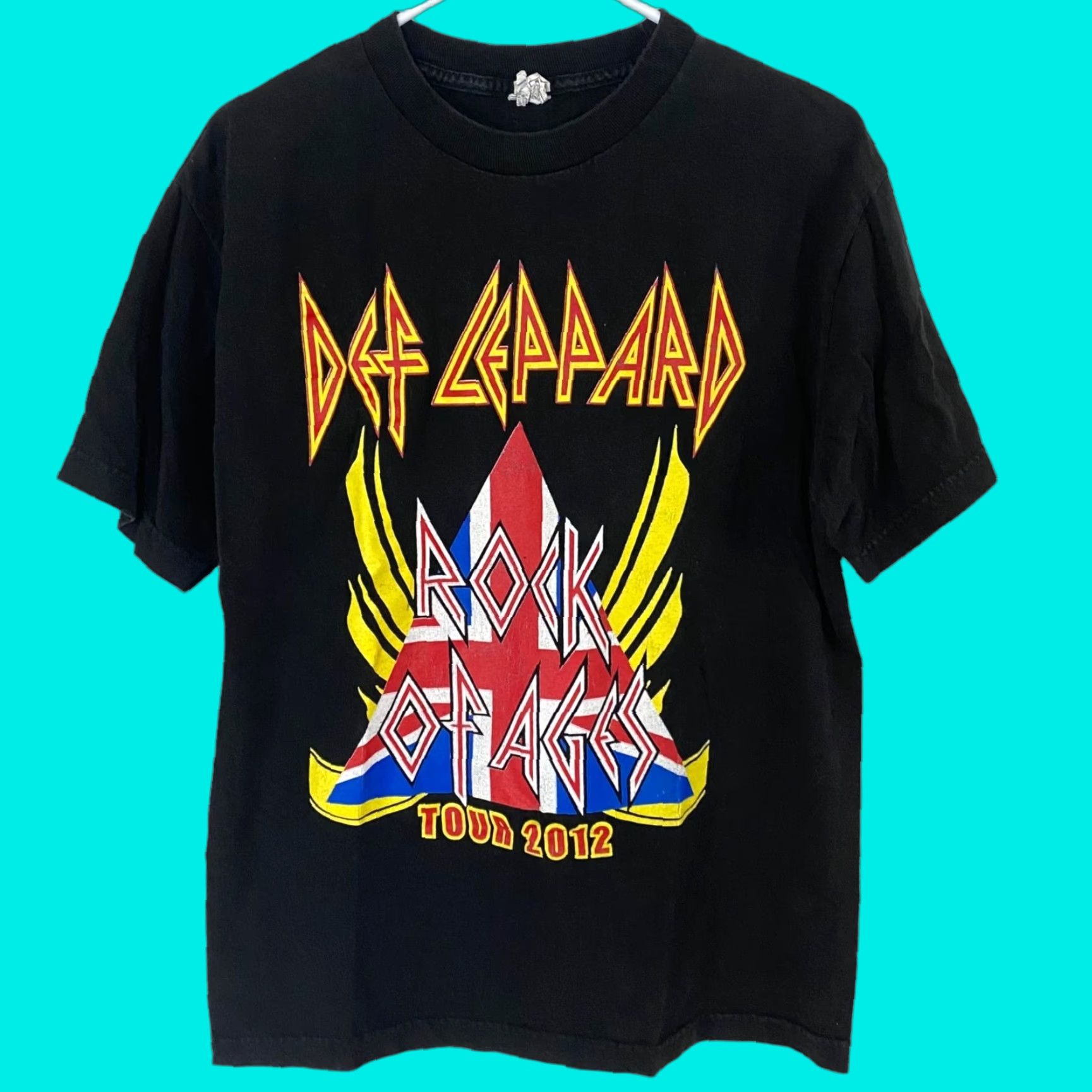 Vintage Def Leppard Poison 2012 Rock Of Ages Tour Concert T Shirt Black Mens Medium M Size US M / EU 48-50 / 2 - 1 Thumbnail