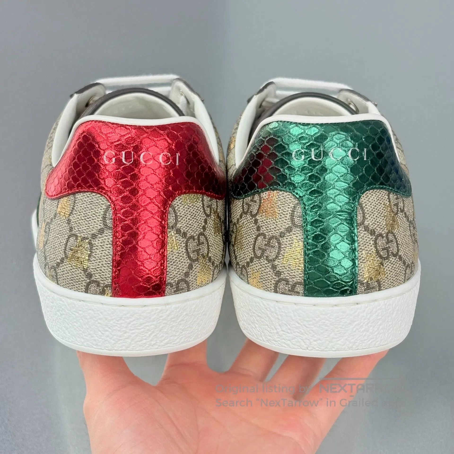 Gucci Gucci Ace Gold Bee Sneakers. Size US 11.5 / EU 44-45 - 6 Thumbnail