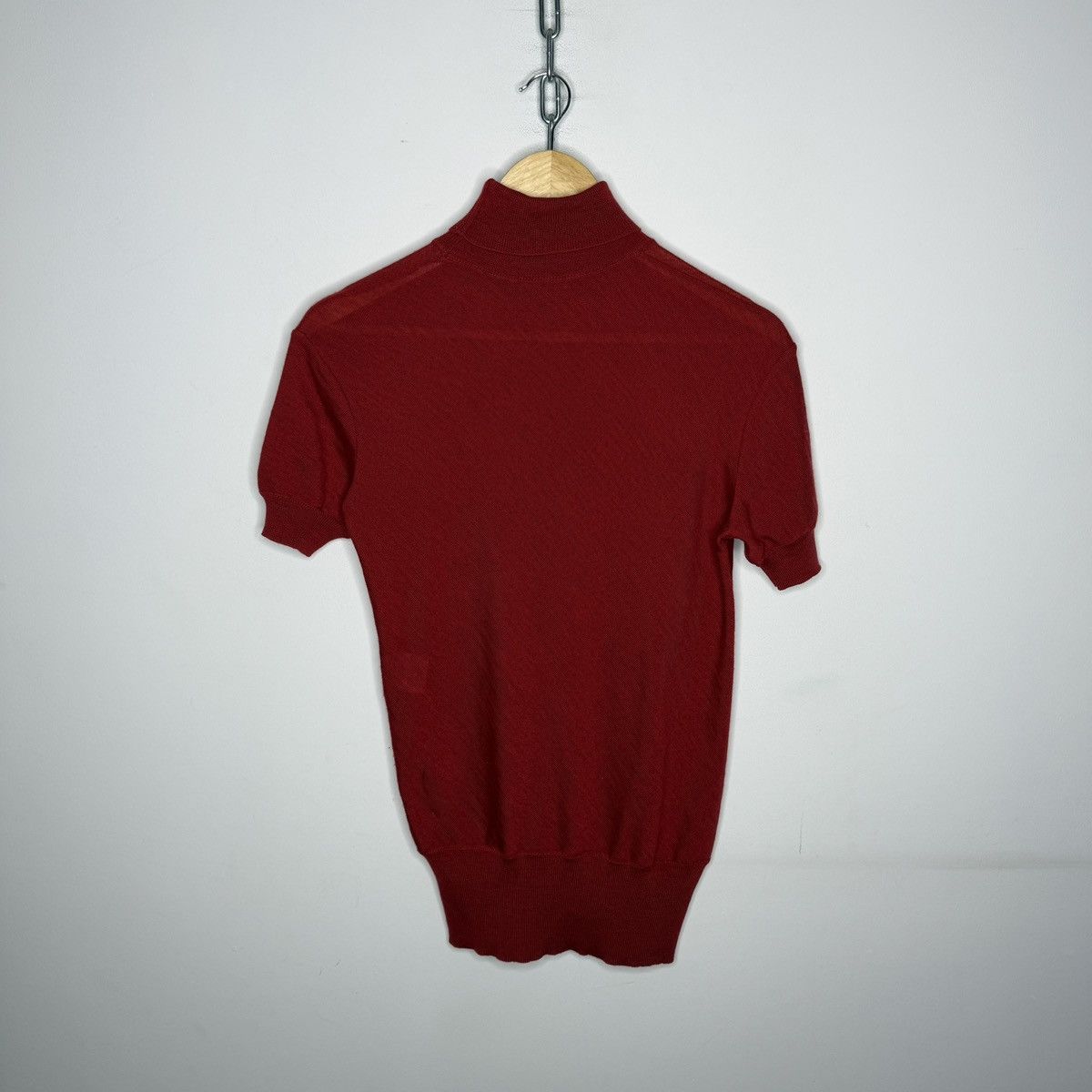 Balenciaga Balenciaga Knit Top Turtleneck Wool Red Distressed Size M / US 6-8 / IT 42-44 - 10 Thumbnail