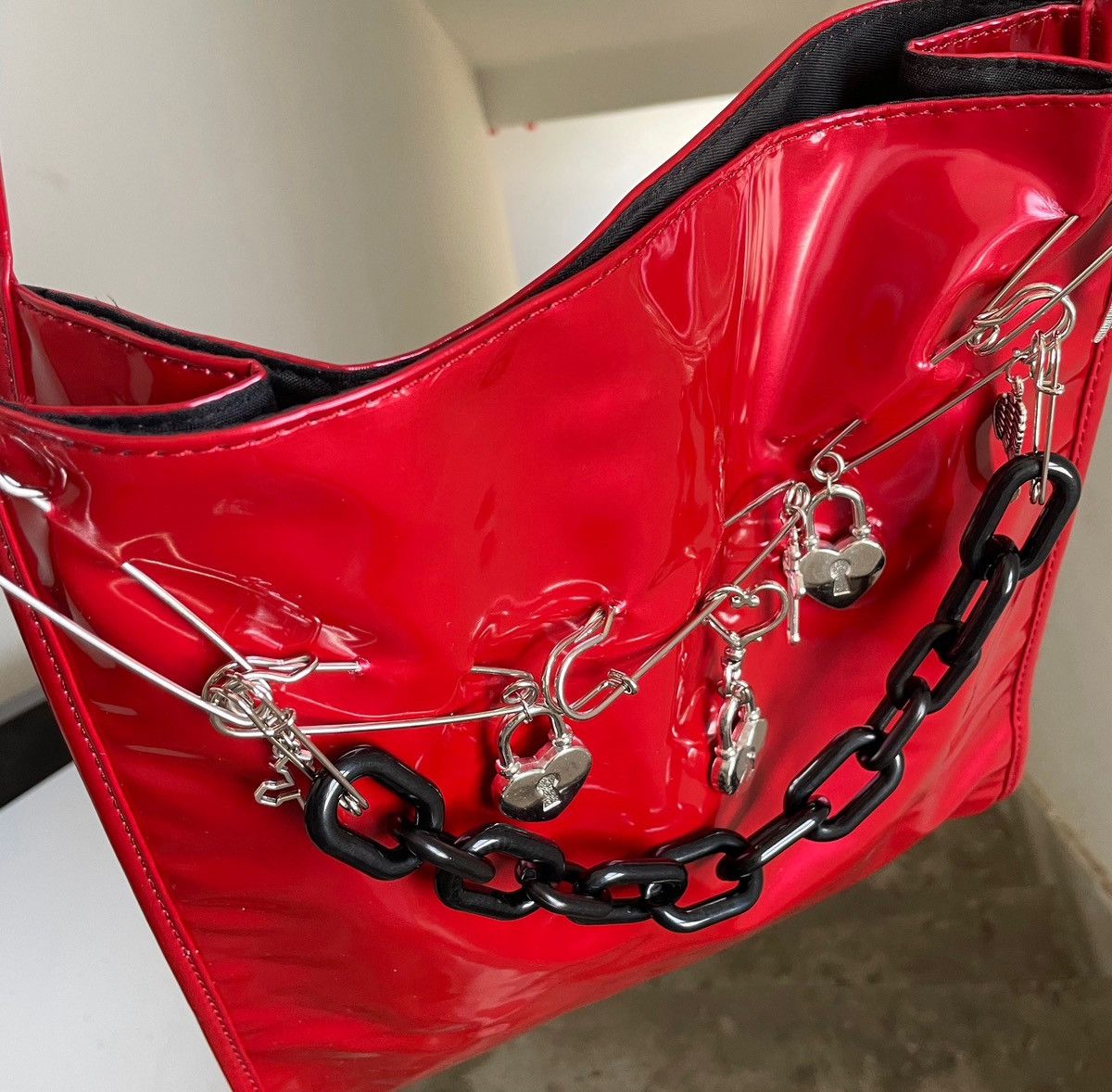 Other Grunge Red Leather Tote Bag Size ONE SIZE - 3 Thumbnail