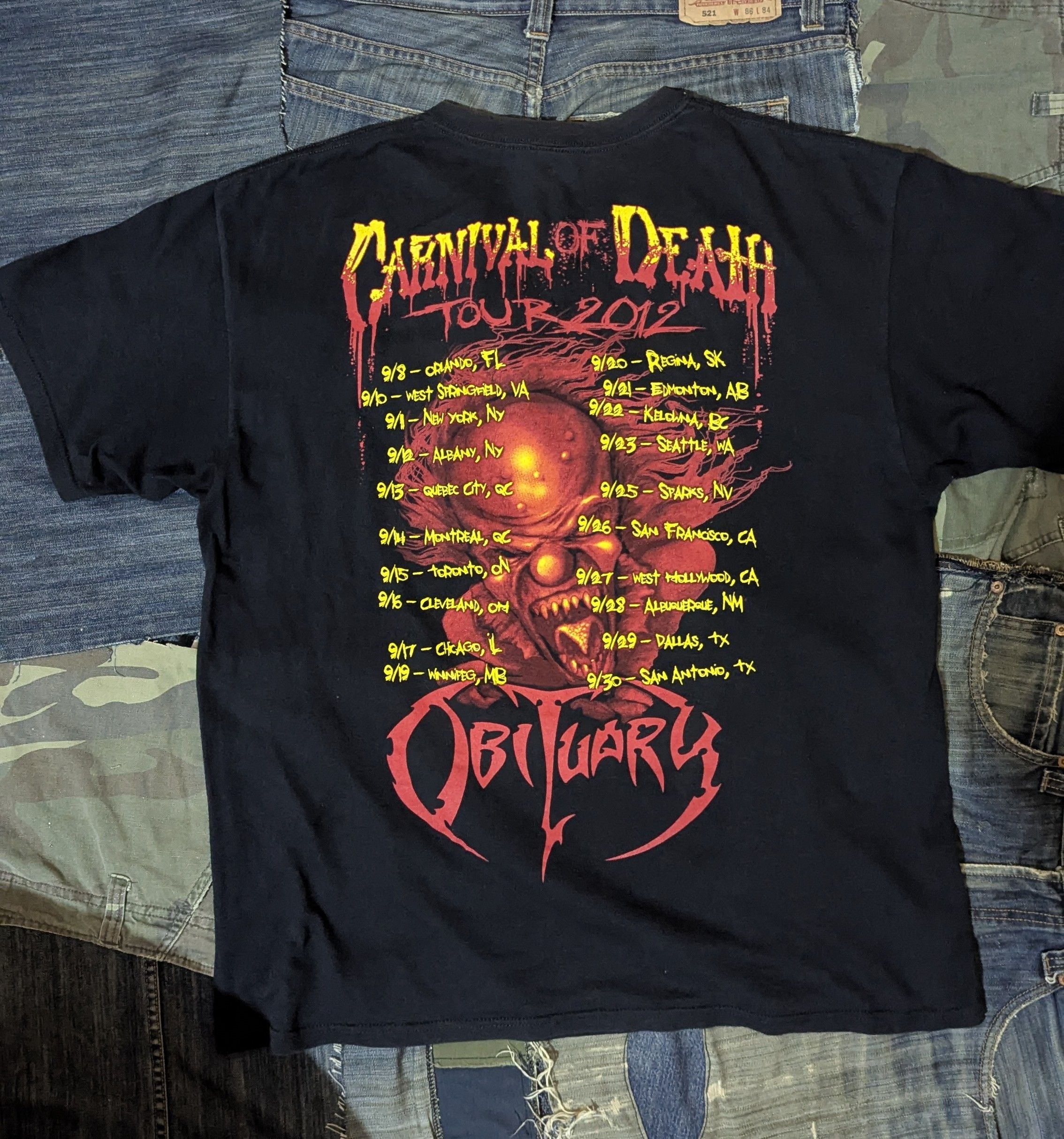 Vintage Vintage Obituary Carnival of death tour 90s sepultura Size US XL / EU 56 / 4 - 2 Thumbnail