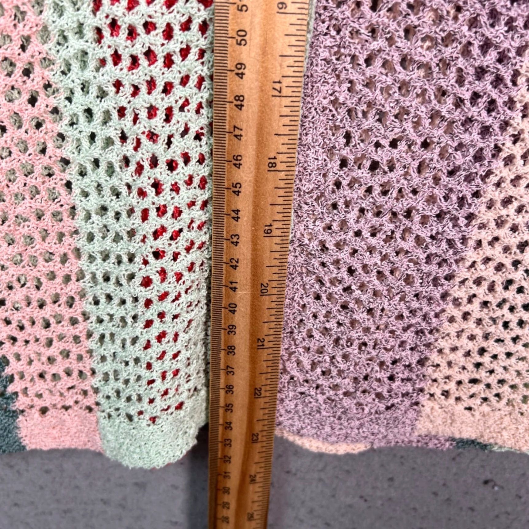 Cider Cider Shirt Womens XL Multicolor Crochet Knit Button-Up Short Sleeve Top Size XL / US 12-14 / IT 48-50 - 6 Thumbnail