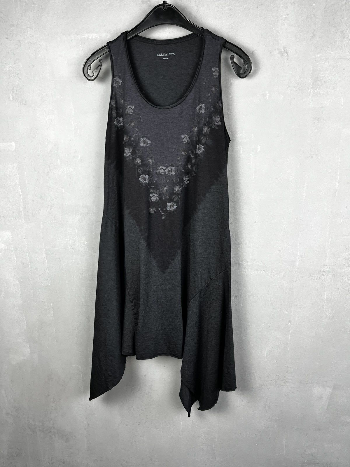 Allsaints AllSaints Tany Loire Asymmetric Dress Washed Black Size M / US 6-8 / IT 42-44 - 1 Thumbnail
