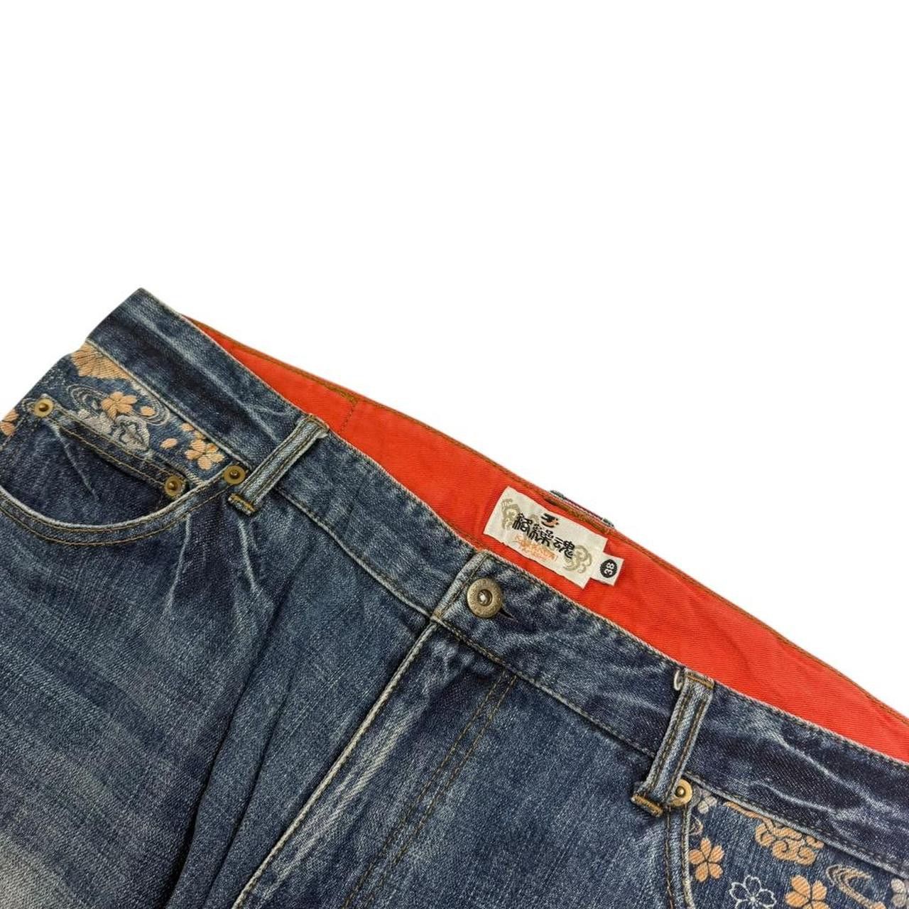 Karakuri Tamashii Karakuri Tamashii Embroidered Koi Japanese Jeans Waist 38 Size US 38 / EU 54 - 5 Thumbnail