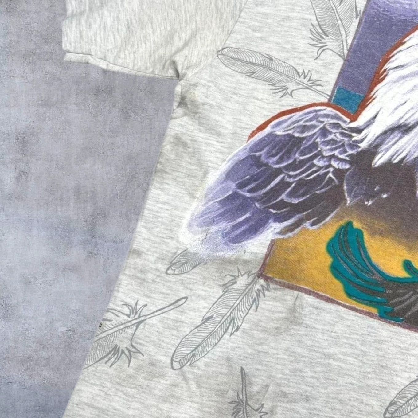 Hanes VINTAGE Hanes On Location Eagle All-Over Print Single Stitch T-Shirt Large Size US L / EU 52-54 / 3 - 7 Thumbnail