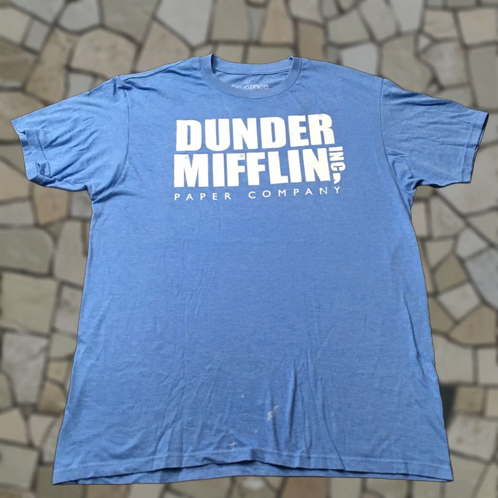 Vintage The Office Dunder Mifflin Shirt Men's Large Blue Short Sleeve T Size US L / EU 52-54 / 3 - 1 Thumbnail