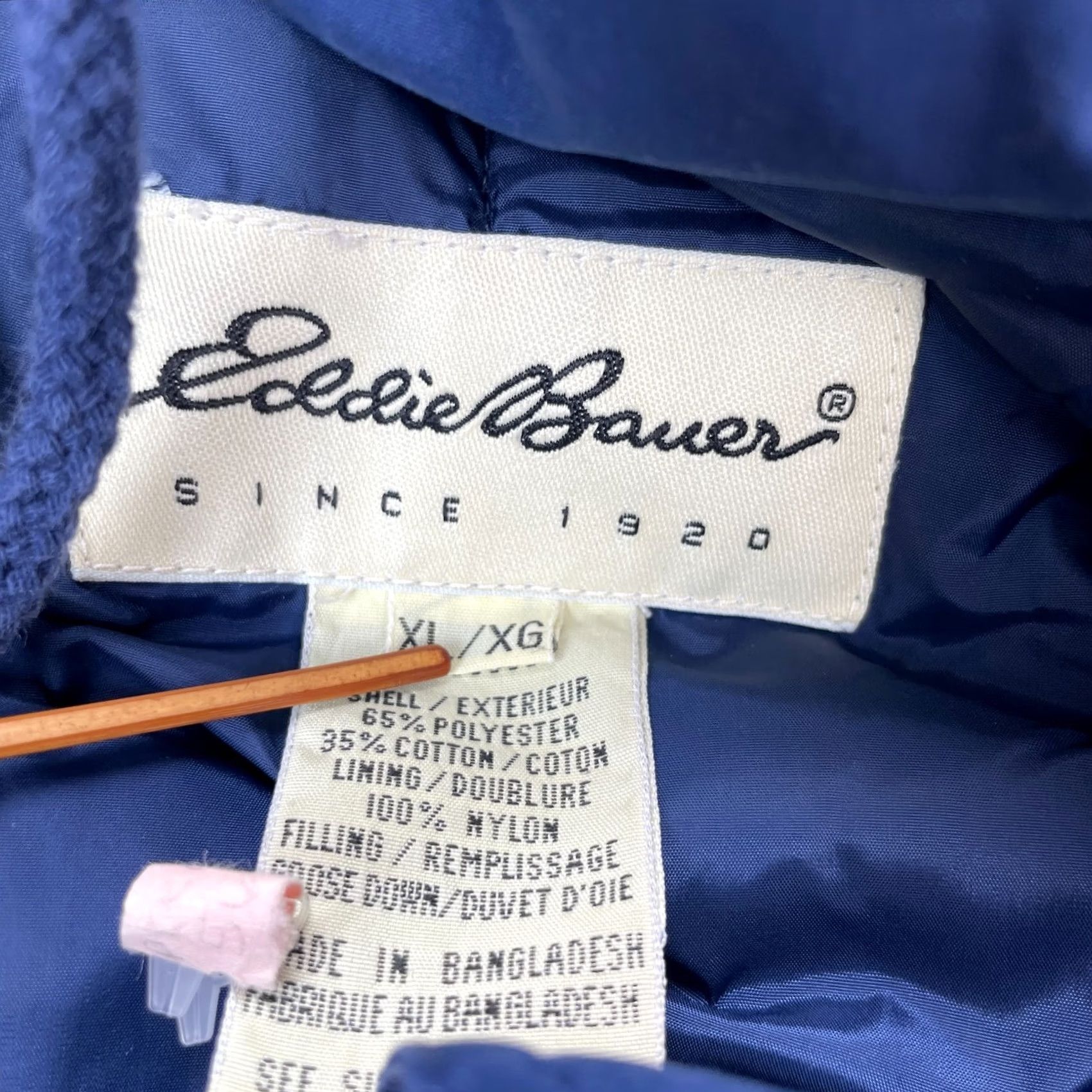 Eddie Bauer VINTAGE Eddie Bauer Jacket Womens XL Blue Parka Insulated Goose Down Hooded Size XL / US 12-14 / IT 48-50 - 4 Thumbnail