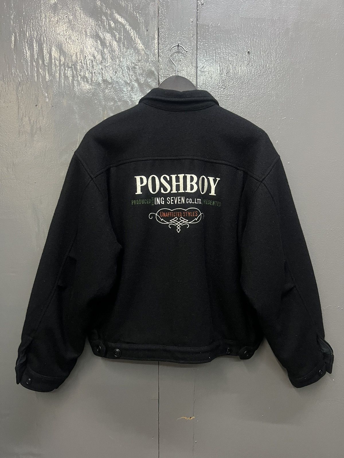 Vintage Vintage Posh Boy Bomber Wool Jacket Size US L / EU 52-54 / 3 - 2 Thumbnail