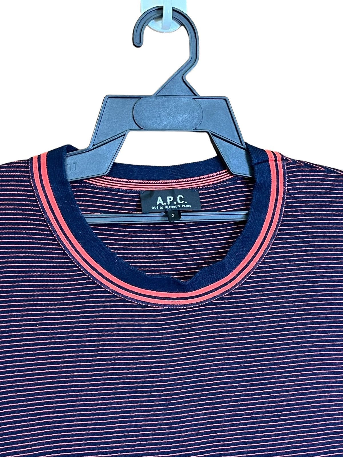 A.P.C. NICE🔥A.P.C PARIS RUE DE FLEURUS STRIPED TEE SHIRT Size US M / EU 48-50 / 2 - 3 Thumbnail