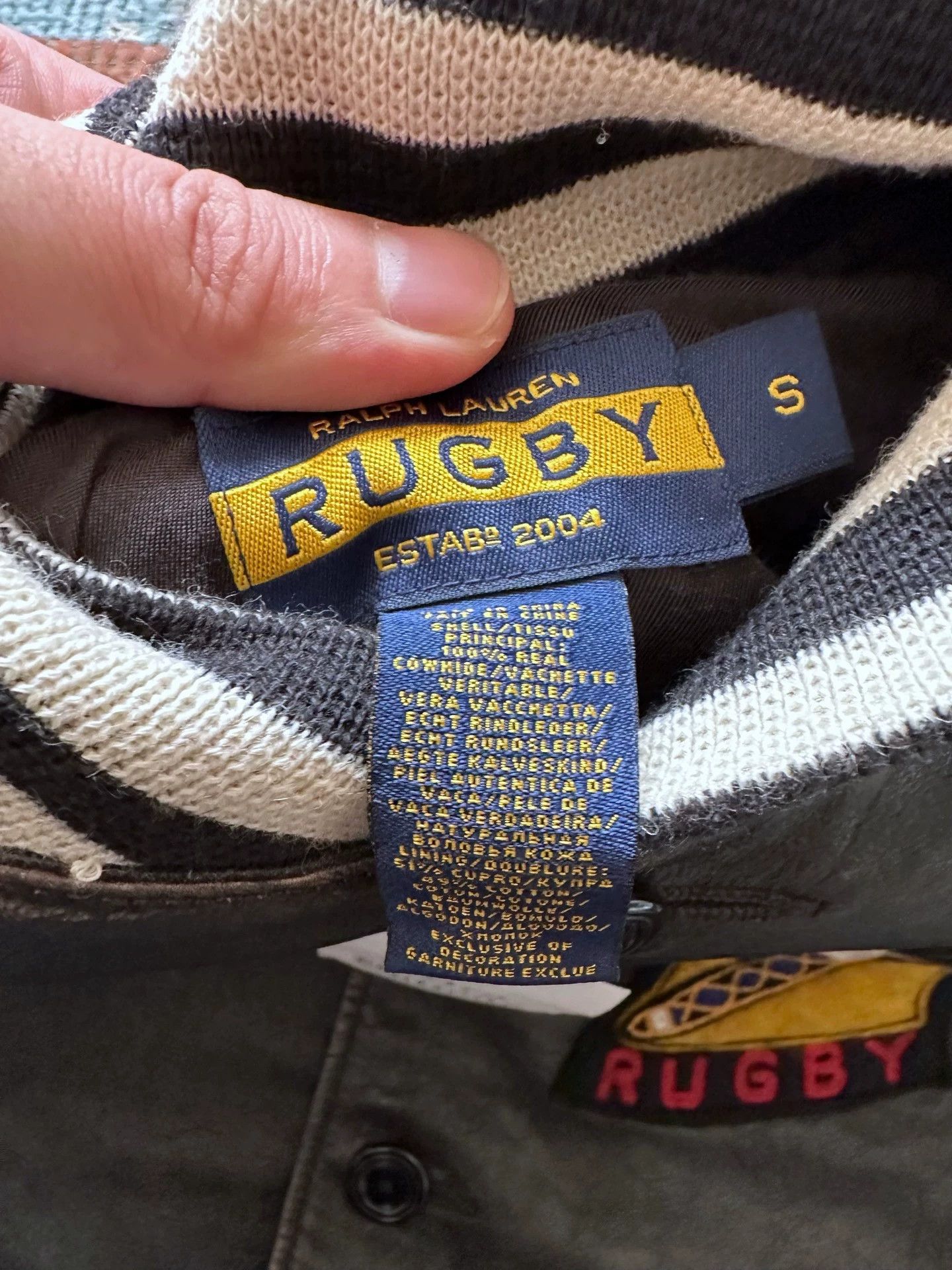 Polo Ralph Lauren Polo RL RugbyRRL Buffalo Leather Baseball Jkt S New Size US S / EU 44-46 / 1 - 8 Thumbnail