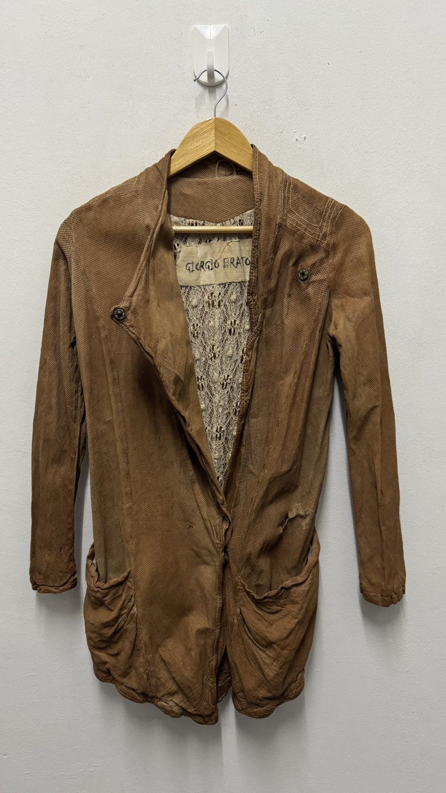 Giorgio Brato × Vintage Giorgio Brato leather jacket Size S / US 4 / IT 40 - 7 Thumbnail