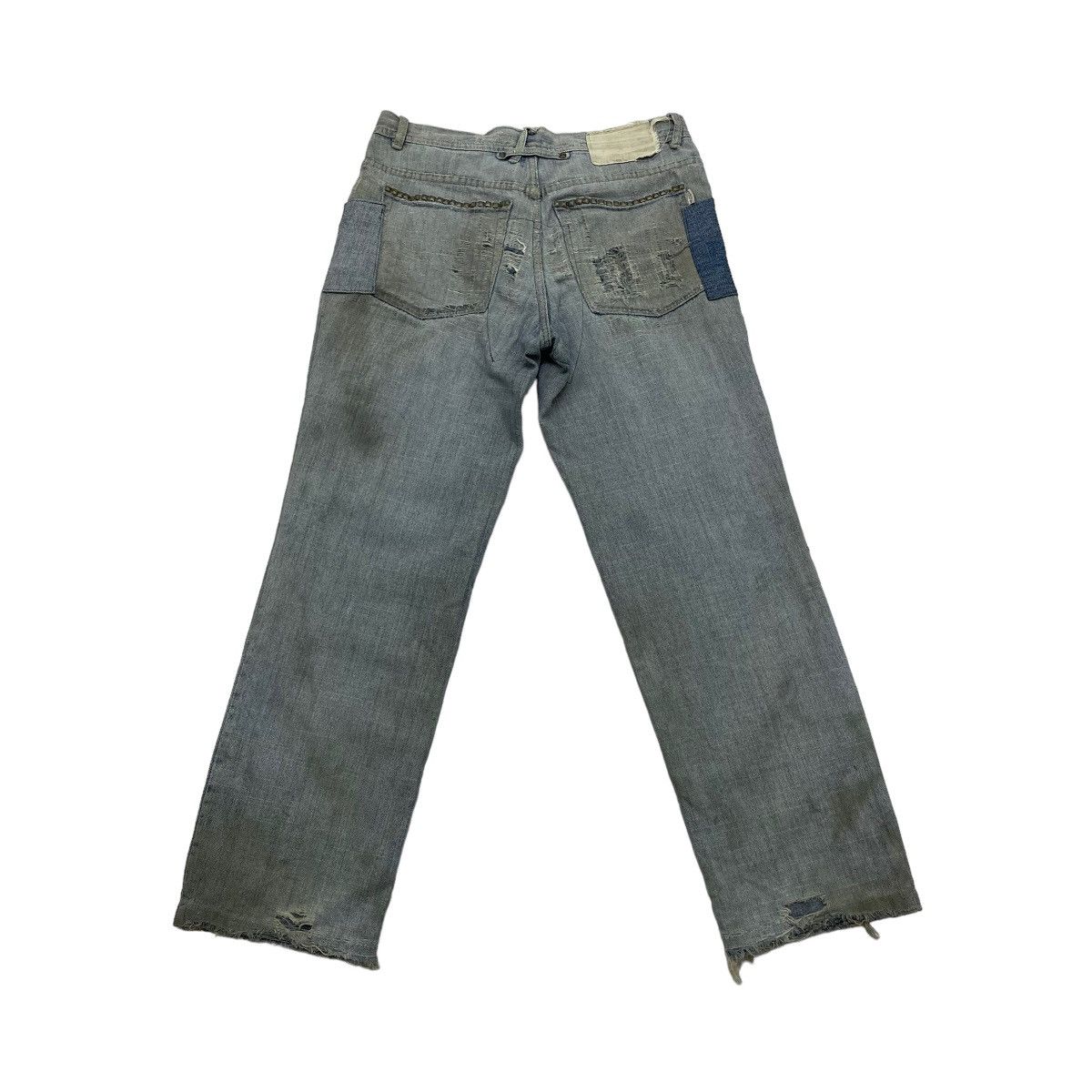 If Six Was Nine Trashed Japanese Brand Distressed Denim Jacket Size US 34 / EU 50 - 5 Thumbnail