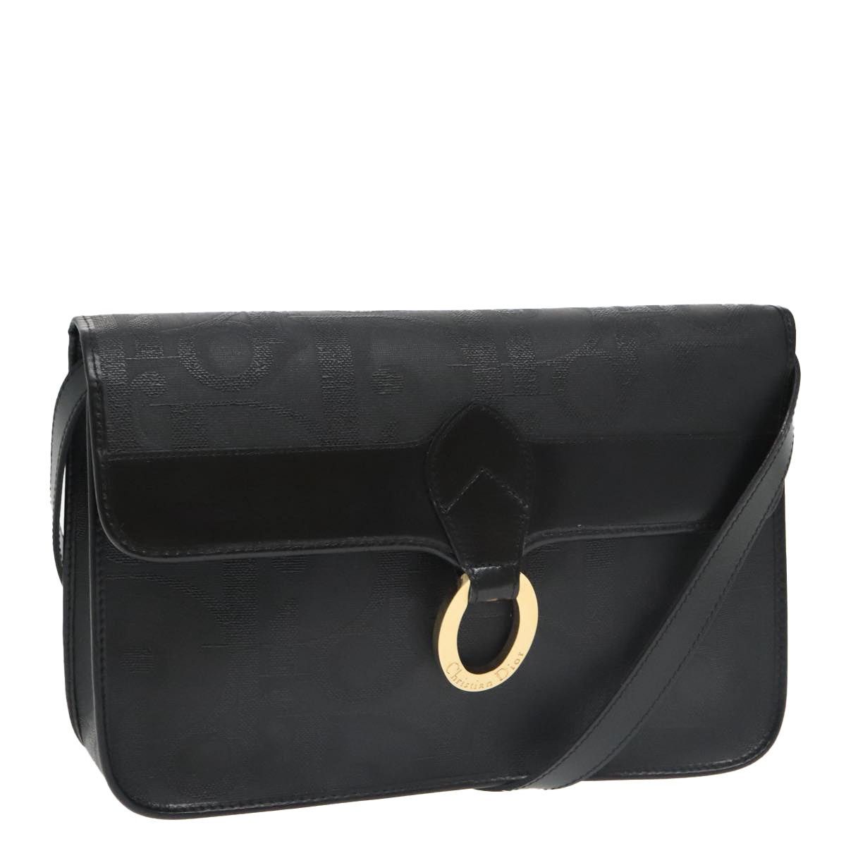 Dior Shoulder Bag Pvc Leather Black, Women's