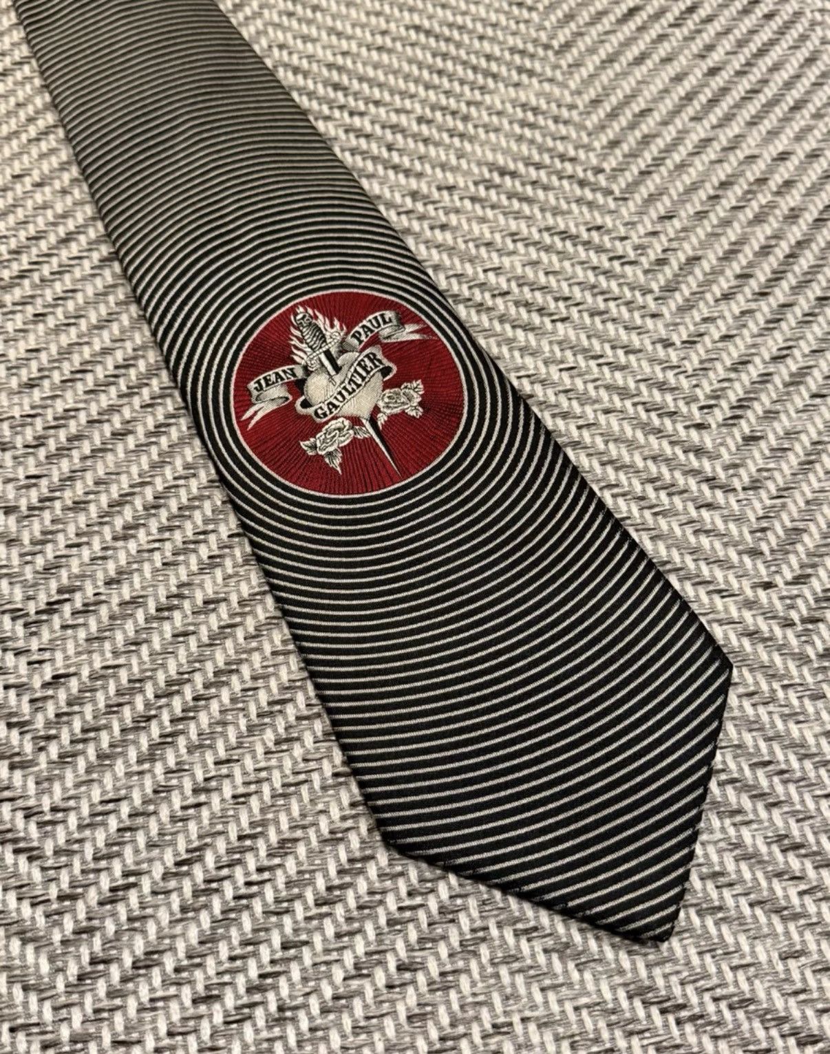 Jean Paul Gaultier Jean Paul Gaultier Sword Embroidery Tie K24 Size ONE SIZE - 1 Thumbnail
