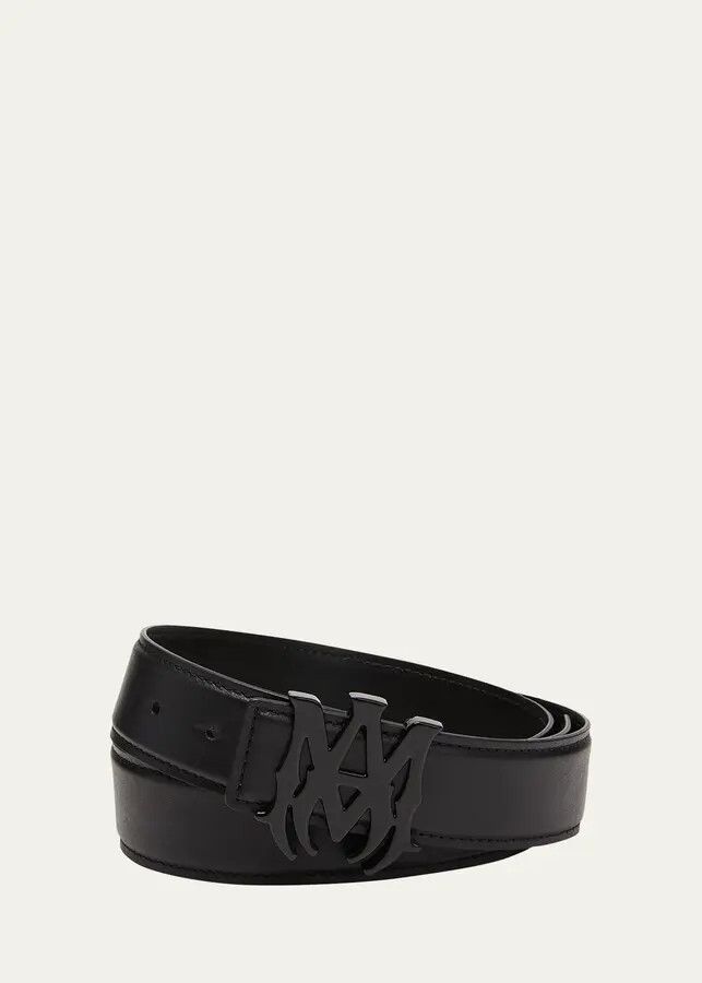 Amiri oc11z0525 Size: 70 / M.A Logo Belt in Black Size 28 - 1 Thumbnail