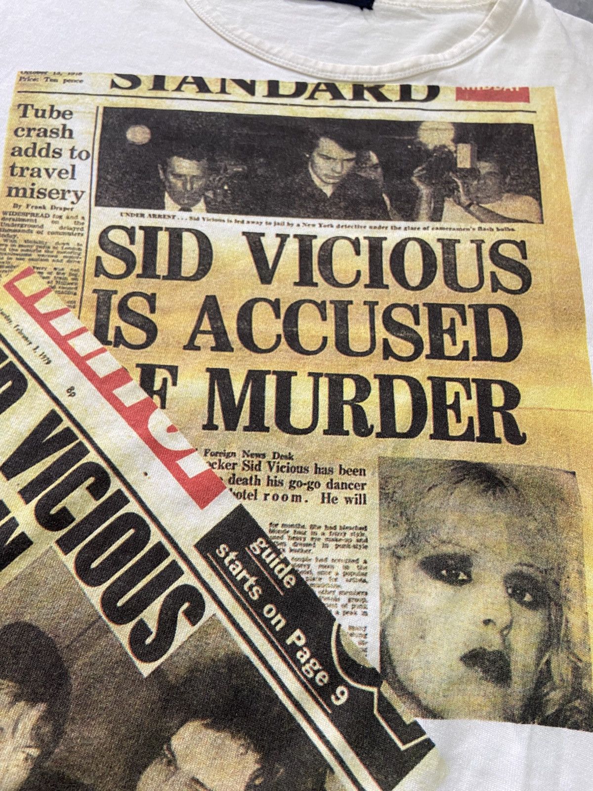 Band Tees Vintage Shellac Sid Vicious 90s Sex Pistols Tee Size US S / EU 44-46 / 1 - 8 Thumbnail