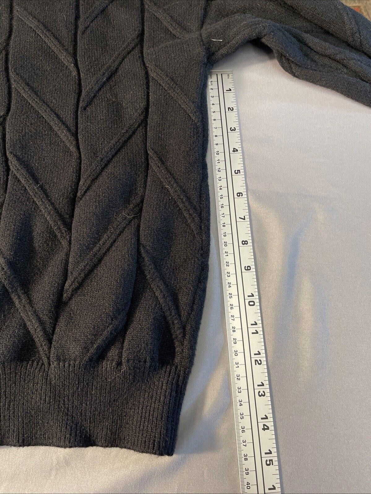 Designer Ebossy Cable Knit Cardigan Button Down Embroidered Sweater Size XL / US 12-14 / IT 48-50 - 4 Thumbnail