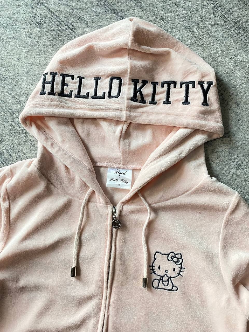 Other Hello Kitty Velvet Cropped Zip Hoodie Size M / US 6-8 / IT 42-44 - 4 Thumbnail