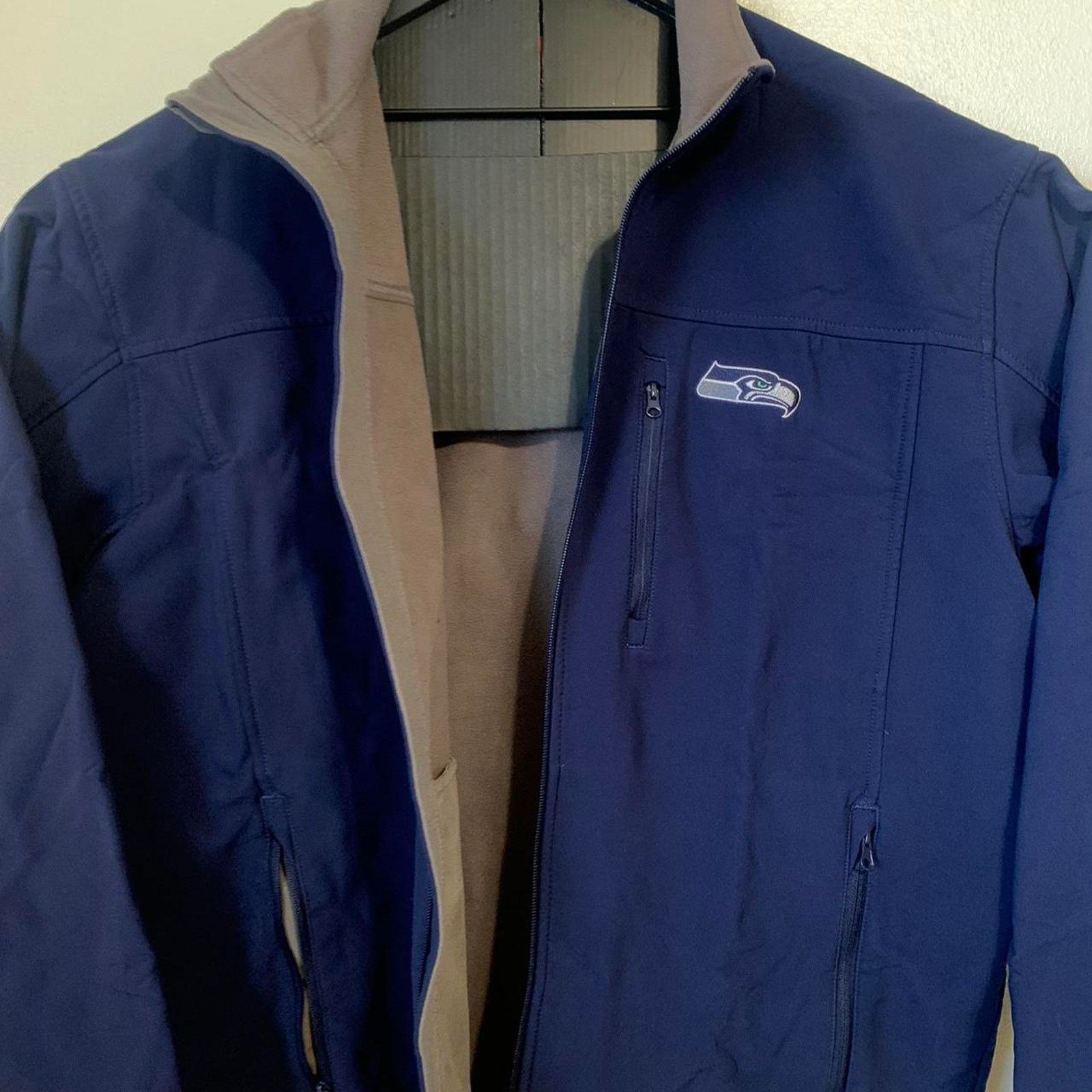 NFL NFL Seattle Seahawks Navy and Grey Jacket Size US XL / EU 56 / 4 - 2 Thumbnail