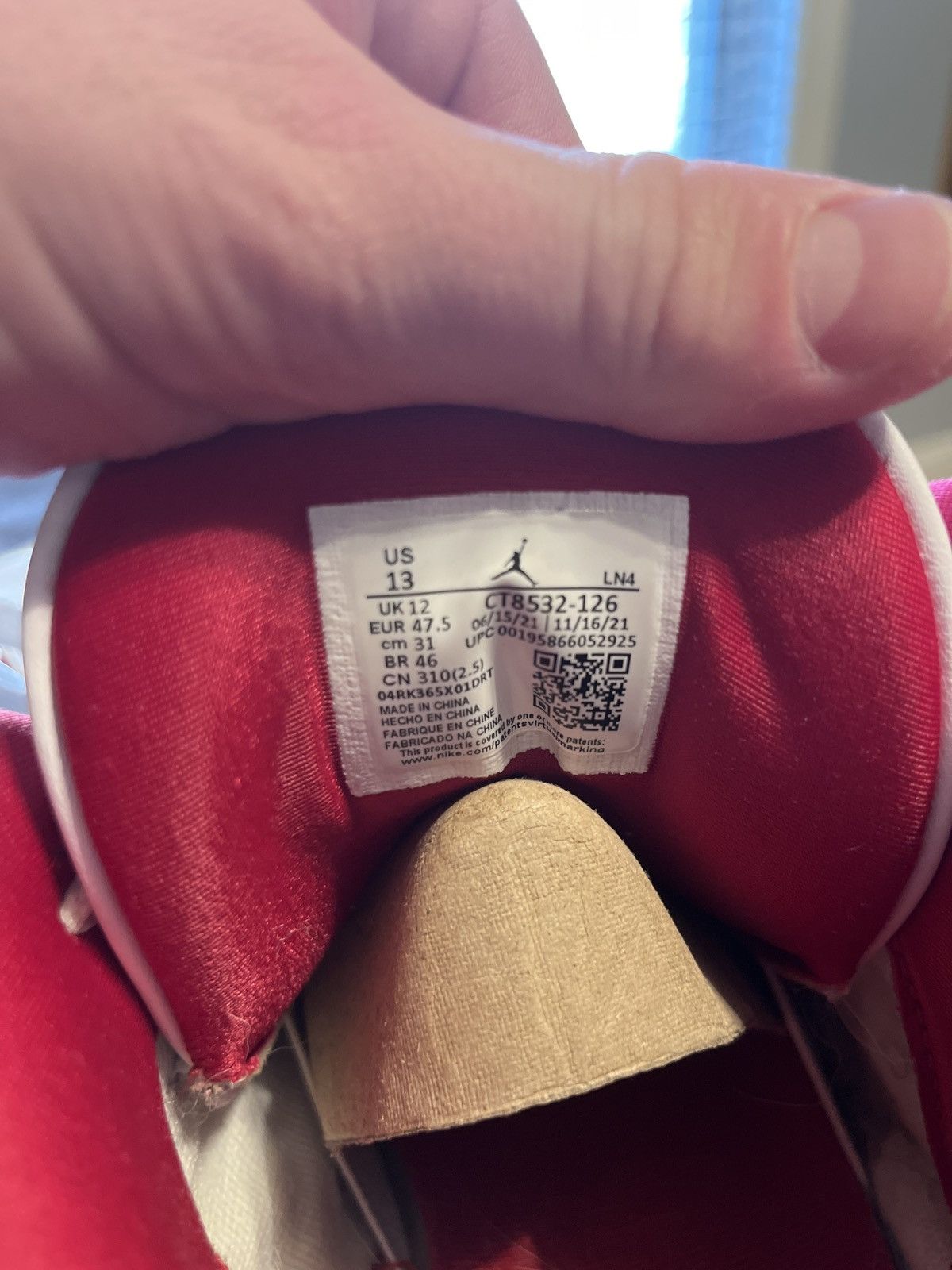 Jordan Brand × Nike Nike Jordan 3 cardinal red Size US 13 / EU 46 - 4 Thumbnail