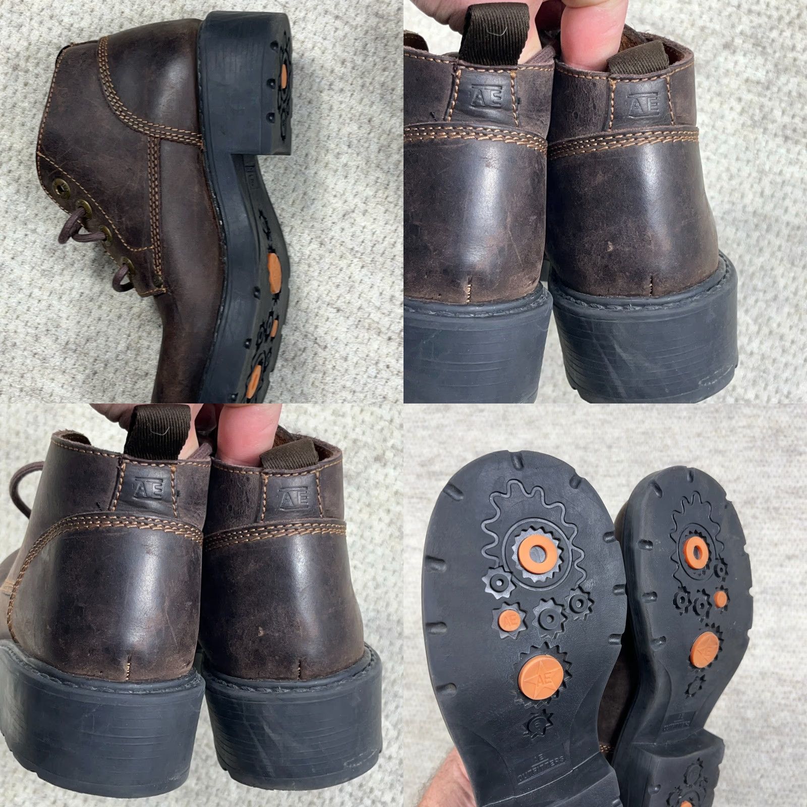 American Eagle Outfitters VINTAGE American Eagle Outfitters Boots Women Size 6 Leather Ankle Lace Up Chunky Brown Oxford 00s Y2K Size US 6 / IT 36 - 8 Thumbnail