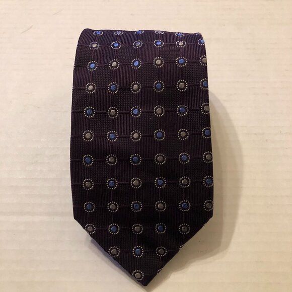 Jos. A. Bank Jos.a.bank men's new dark purple silk tie 3 1/2" X 61" Size ONE SIZE - 1 Thumbnail