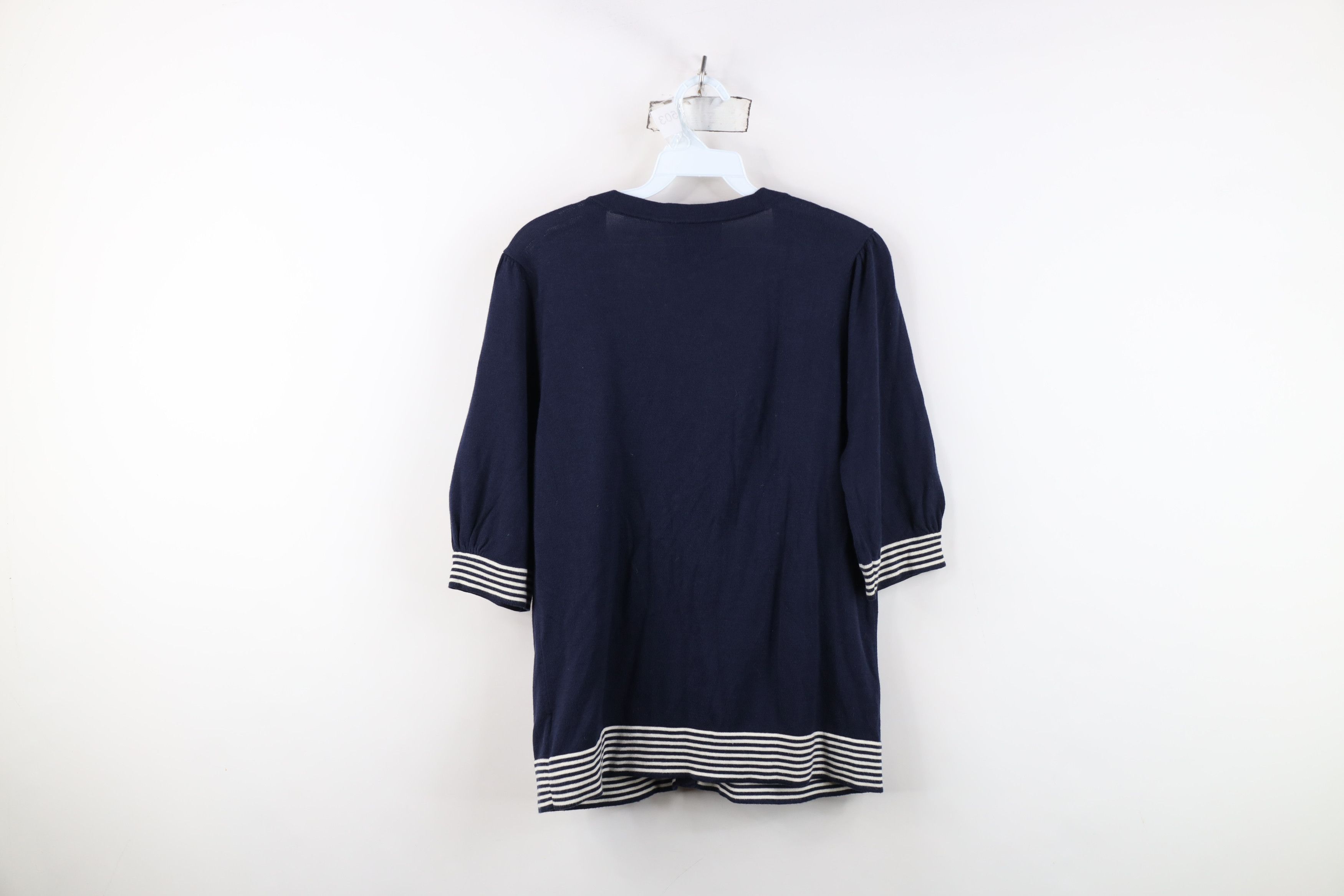 Juicy Couture Vtg 90s Y2K Juicy Couture 3/4 Sleeve Knit Cardigan Sweater Size XL / US 12-14 / IT 48-50 - 11 Thumbnail