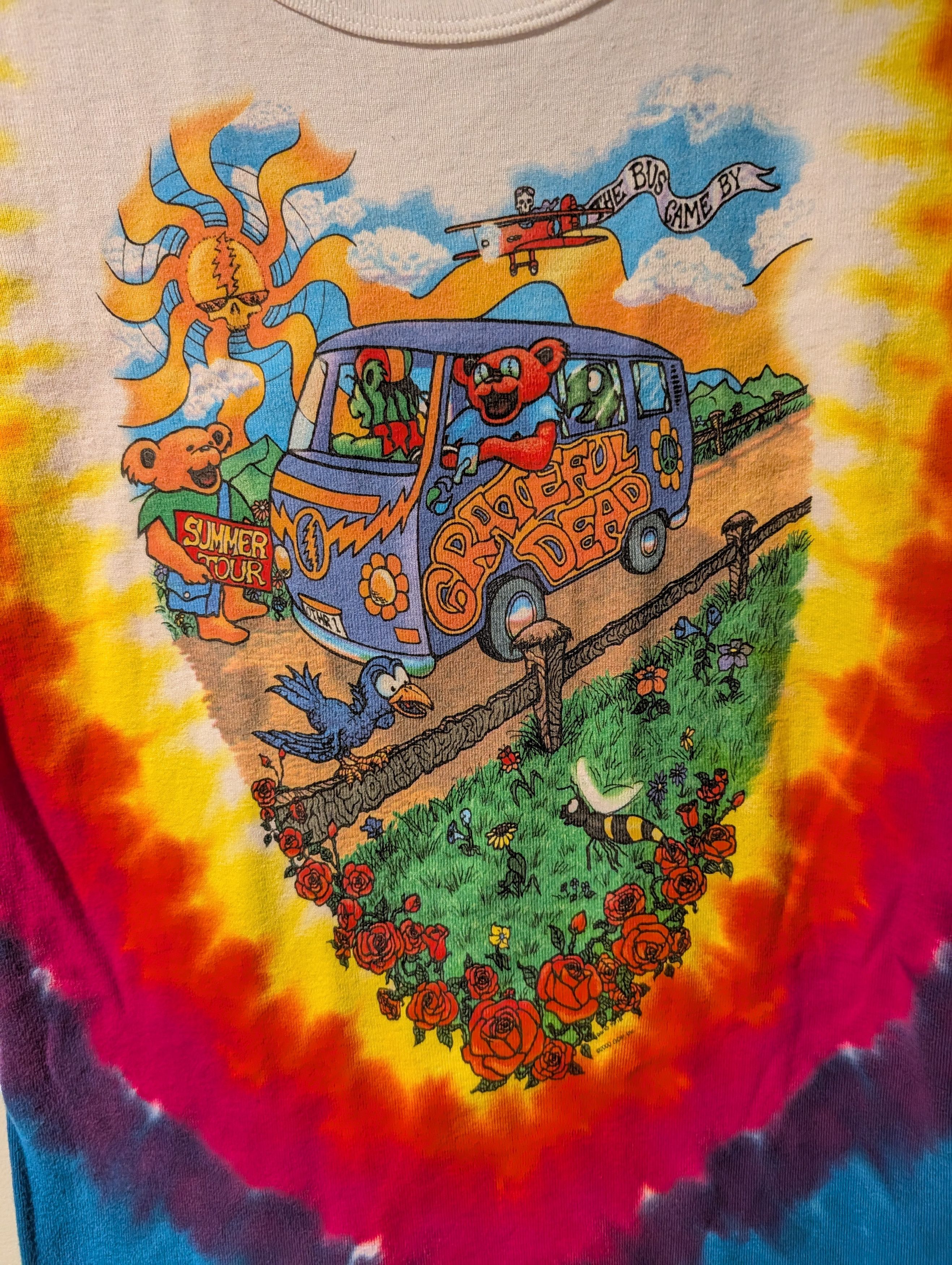 Grateful Dead × Liquid Blue Vintage 2000 Grateful Dead Dancing Bears Tie Dye T-Shirt Size M / US 6-8 / IT 42-44 - 2 Thumbnail