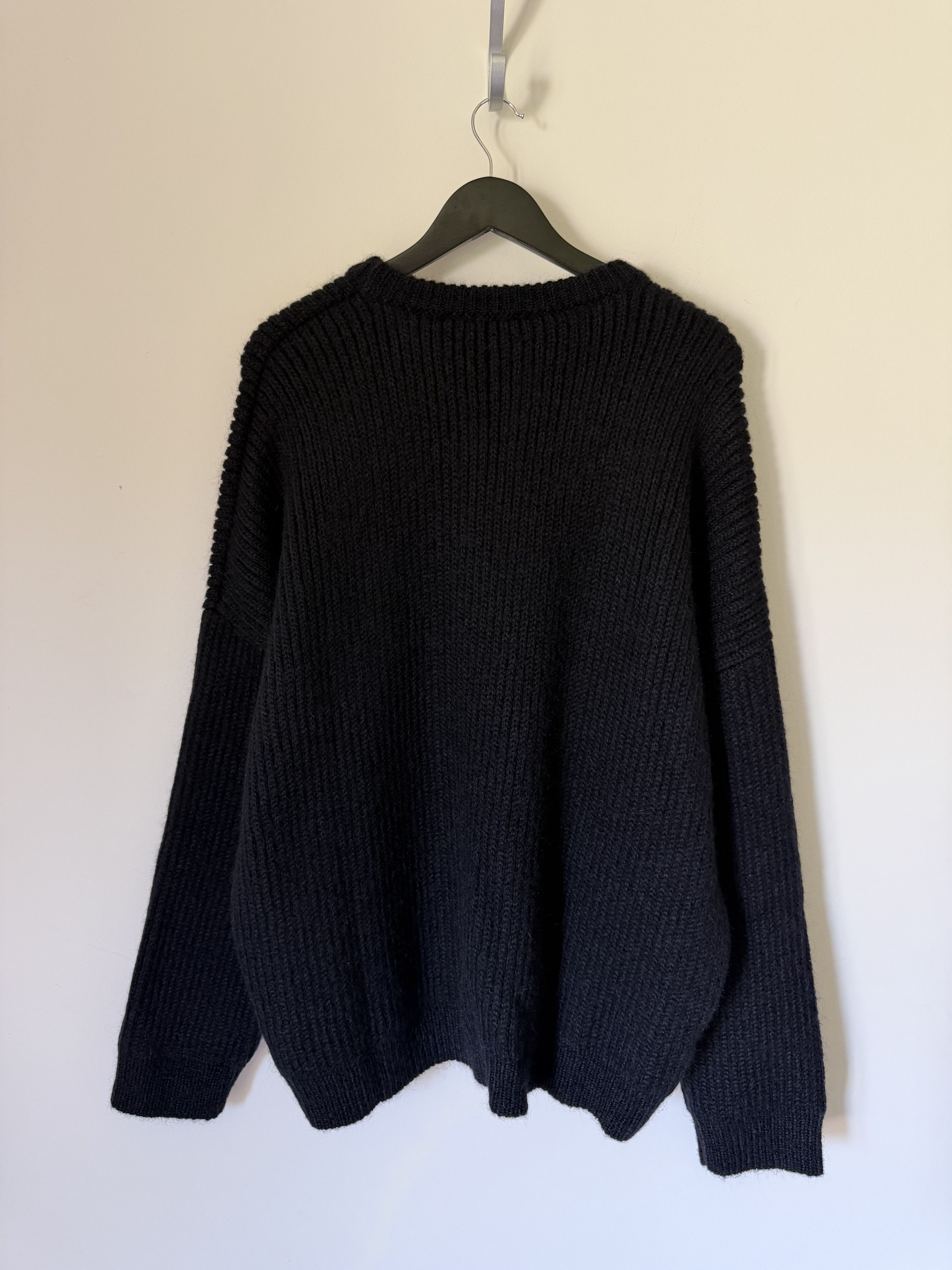 Celine Celine Boxy Flag Mohair Sweater in Black Size US L / EU 52-54 / 3 - 5 Thumbnail