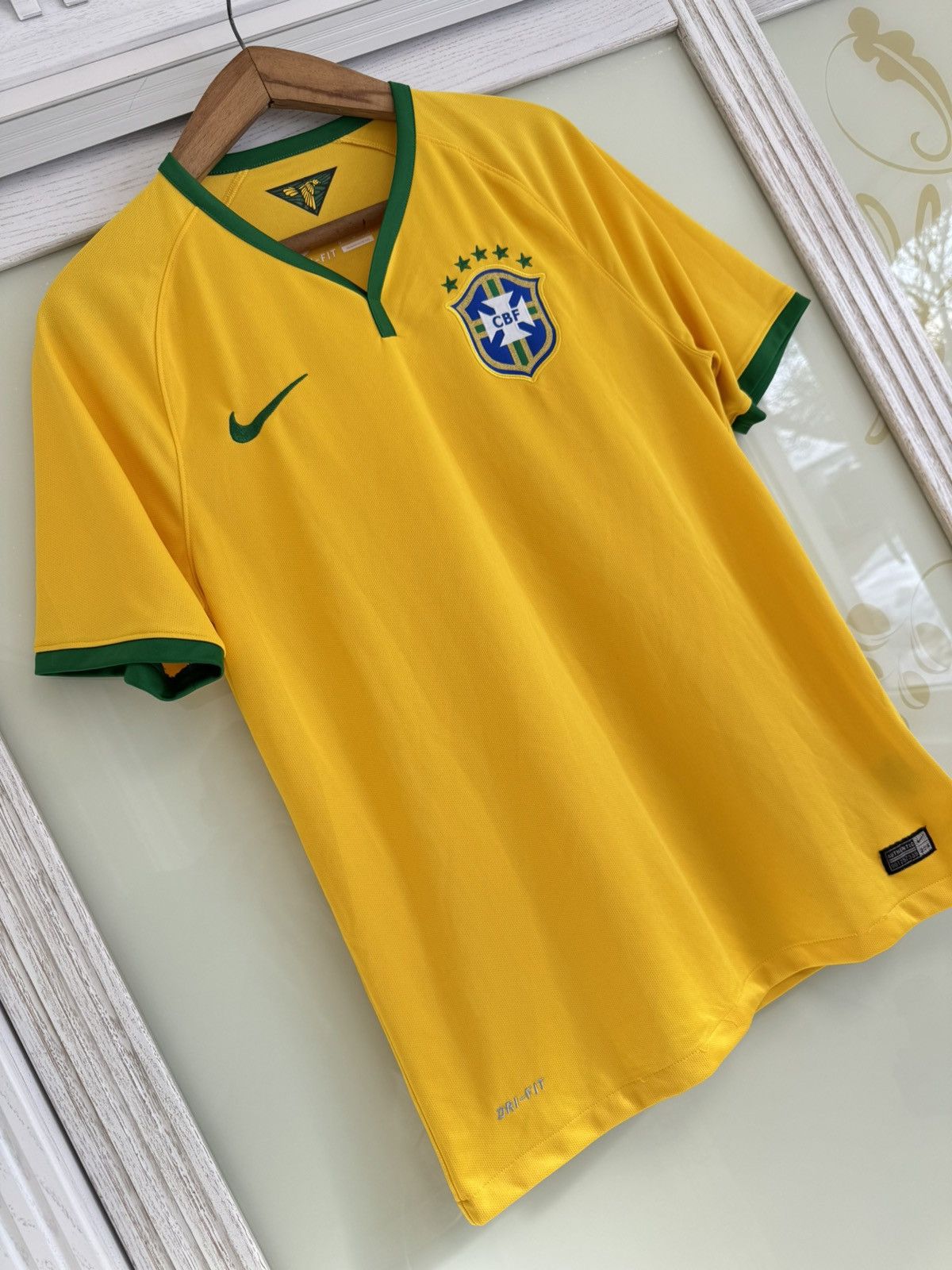 Nike Brazil 2014-2015 Home Soccer Jersey Football Shirt Kit Size US M / EU 48-50 / 2 - 4 Thumbnail