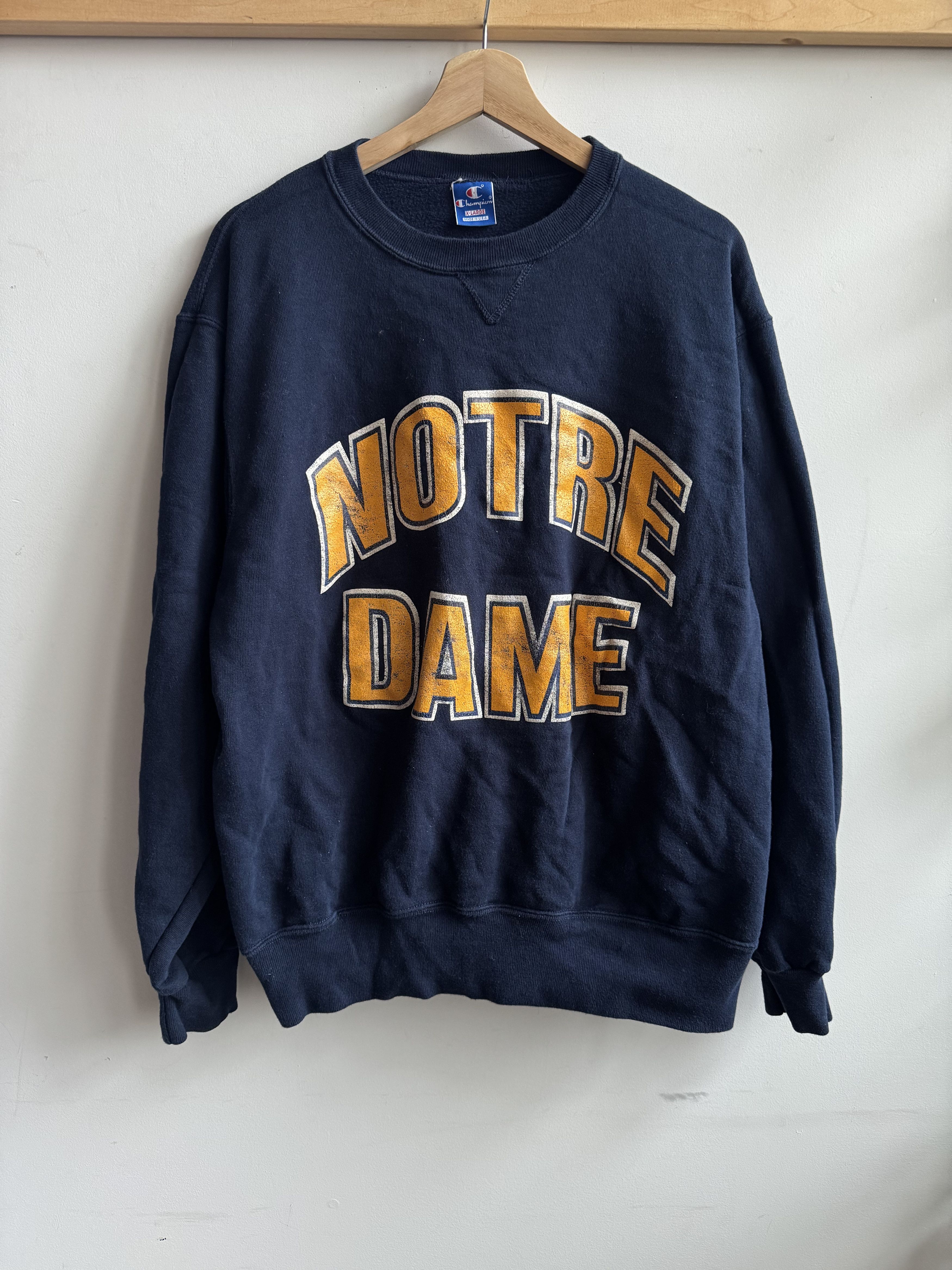 Champion 80/90s Champion Notre Dame Sweatshirt Size XL Size US XL / EU 56 / 4 - 1 Thumbnail