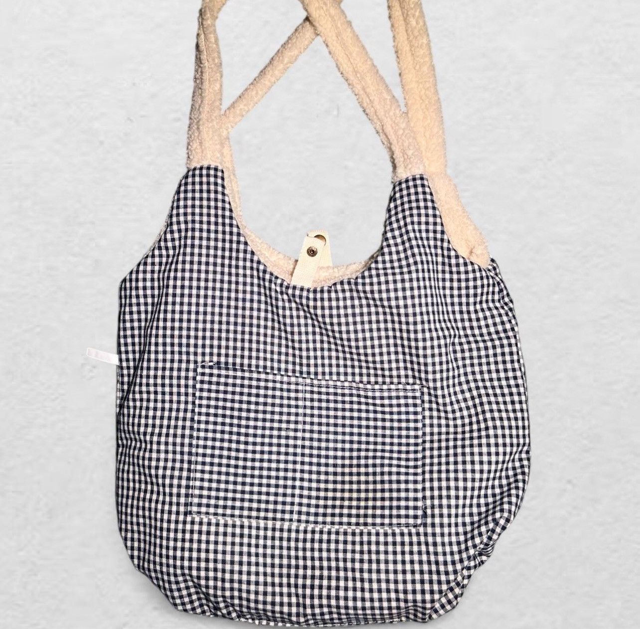Other Navy blue and white gingham tote bag with pockets Size ONE SIZE - 2 Thumbnail