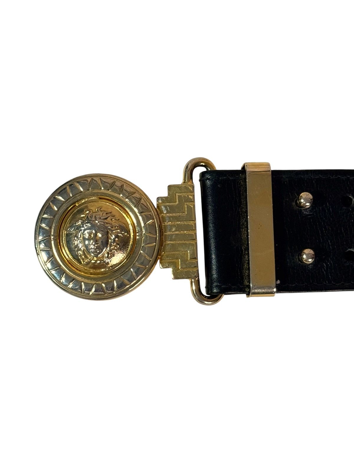 Versace Gianni Versace Vintage 90s Leather Belt with Medusa & Fringe Size ONE SIZE - 8 Thumbnail