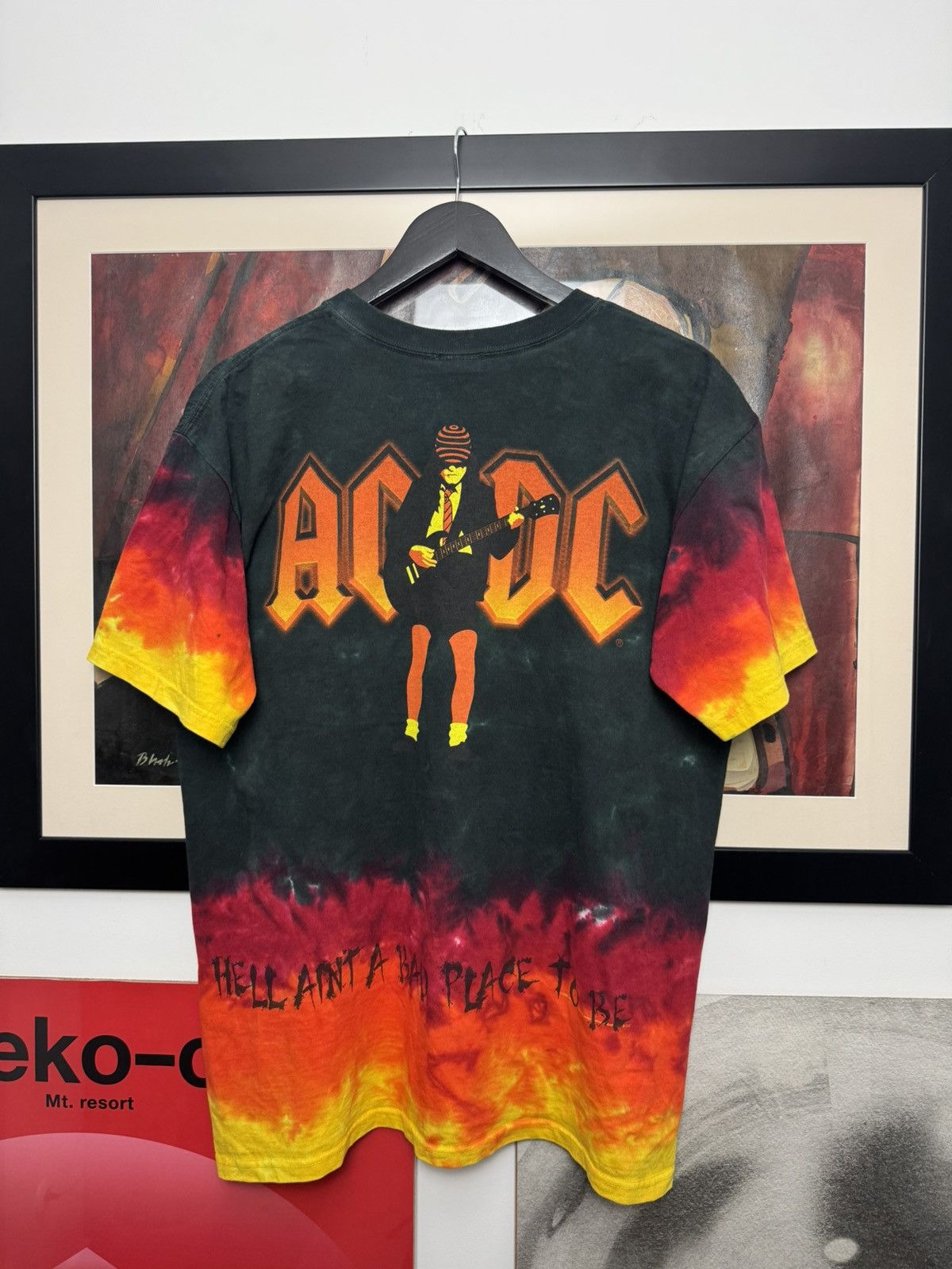 Band Tees Vintage liquid blue ACDC tie dye band tee rare flame rock Size US L / EU 52-54 / 3 - 2 Thumbnail