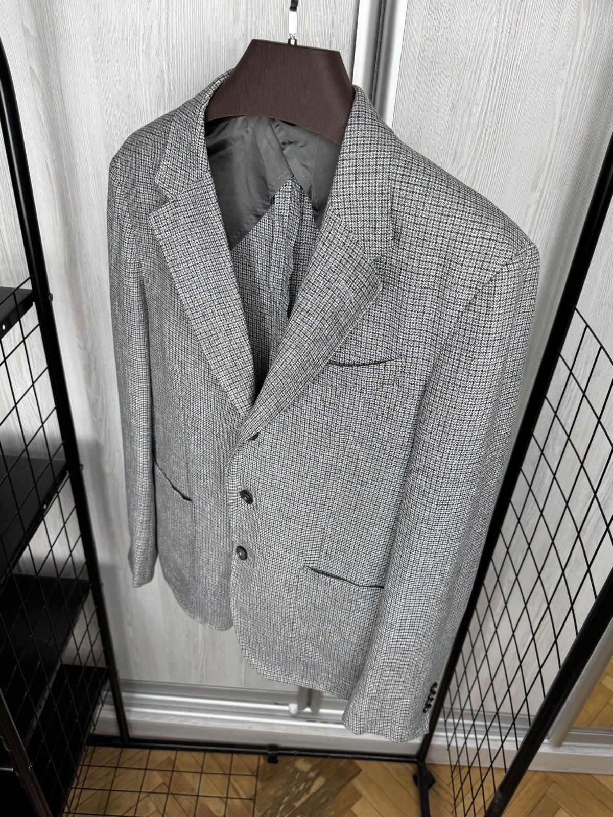 Z Zegna Z Zegna Ermenegildo 100% Linen checkered unlined blazer 50 Size 40R - 6 Thumbnail