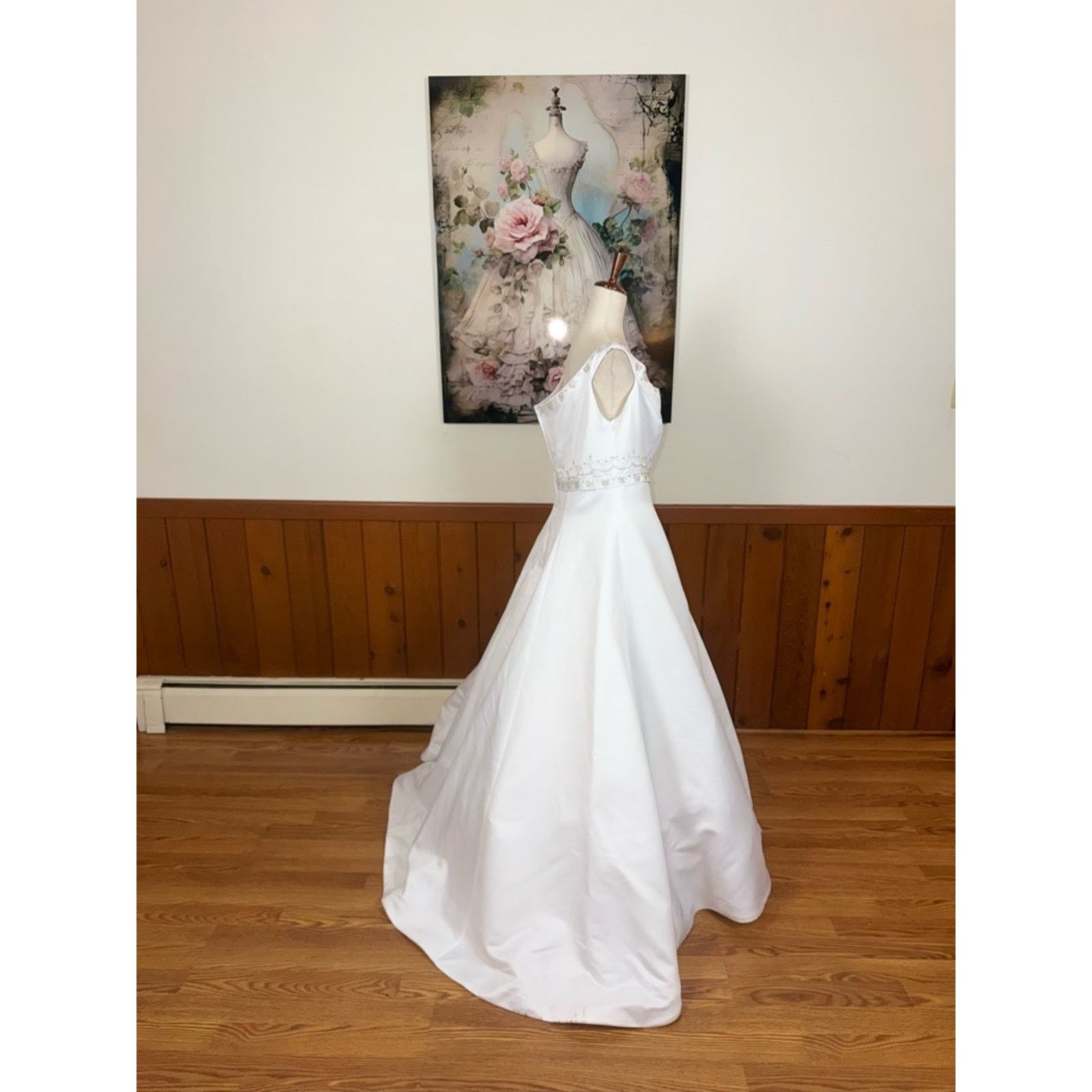 Vintage Gorgeous Vintage 90s Ginza Satin Wedding Gown Size 3XL / US 20-22 - 3 Thumbnail