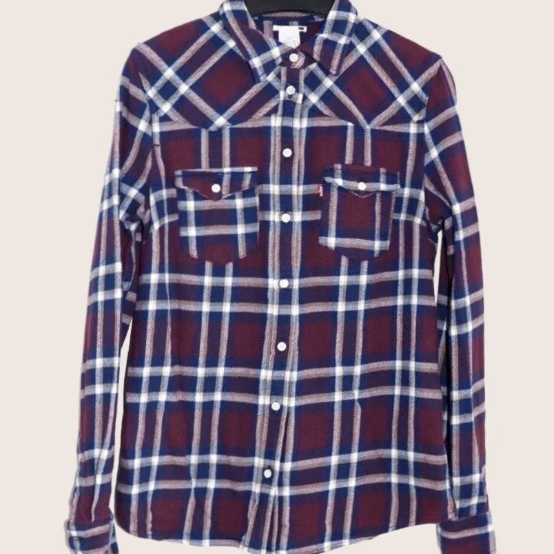 Levi's Levi’s Check Flannel Shirt Women’s S L/S Button Up Cotton Multicoloured Vintage No? (Note: This output should be the refined title per rules.) Size S / US 4 / IT 40 - 1 Thumbnail