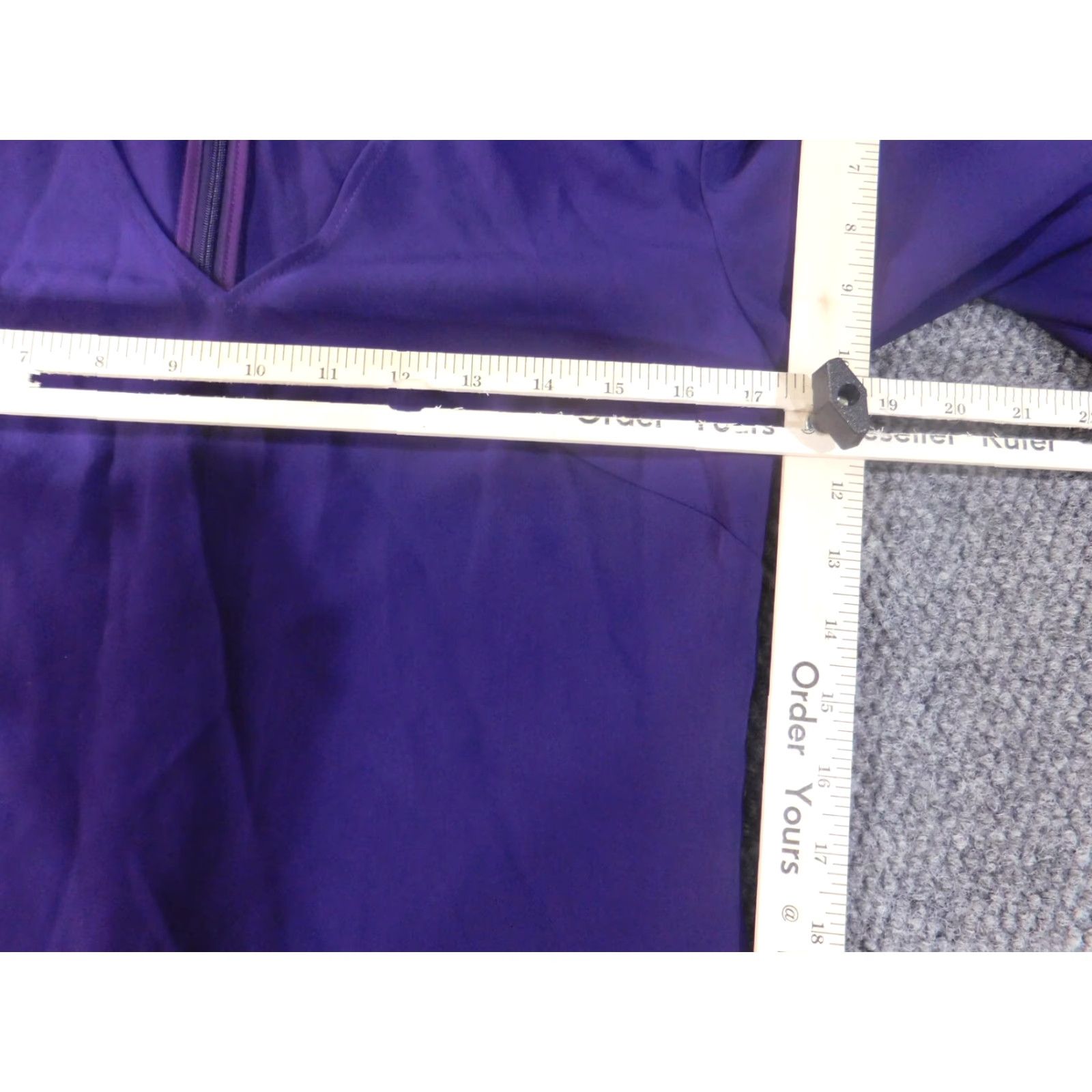 Ralph Lauren Lauren Ralph Lauren dress Purple A-Line Bell Sleeve Zip Womens Midi Lined Cotton Polyester Viscose Knit Crochet 2 Regular Spring Womens Size XS / US 0-2 / IT 36-38 - 7 Thumbnail