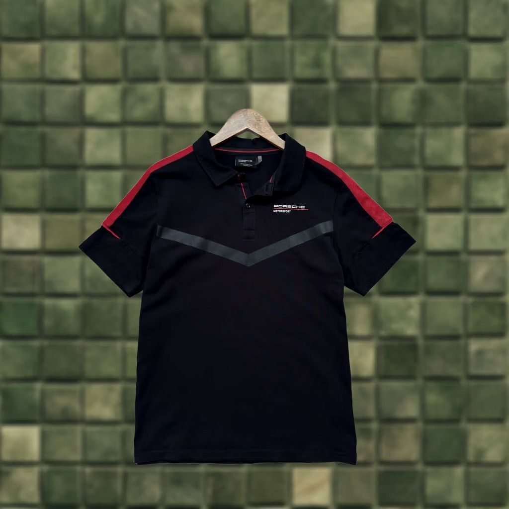 Vintage VINTAGE Porsche MotorSport Racing Big Logo Polo Black Shirt M Men Size US M / EU 48-50 / 2 - 1 Thumbnail